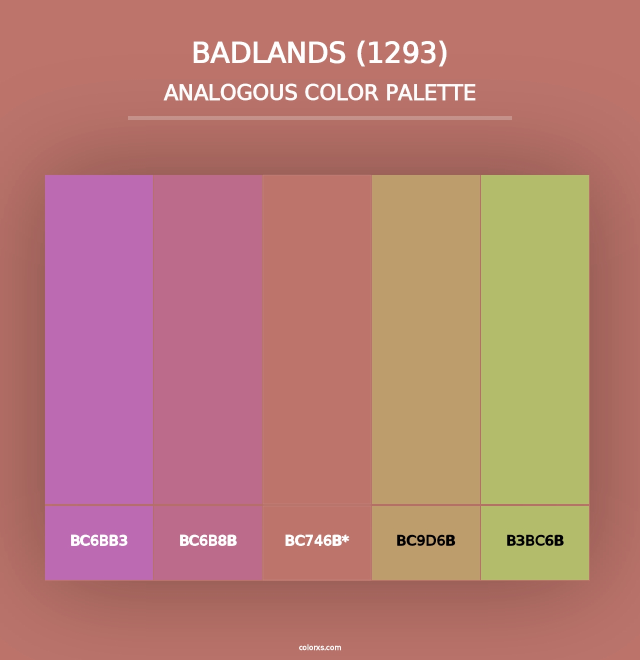 Badlands (1293) - Analogous Color Palette