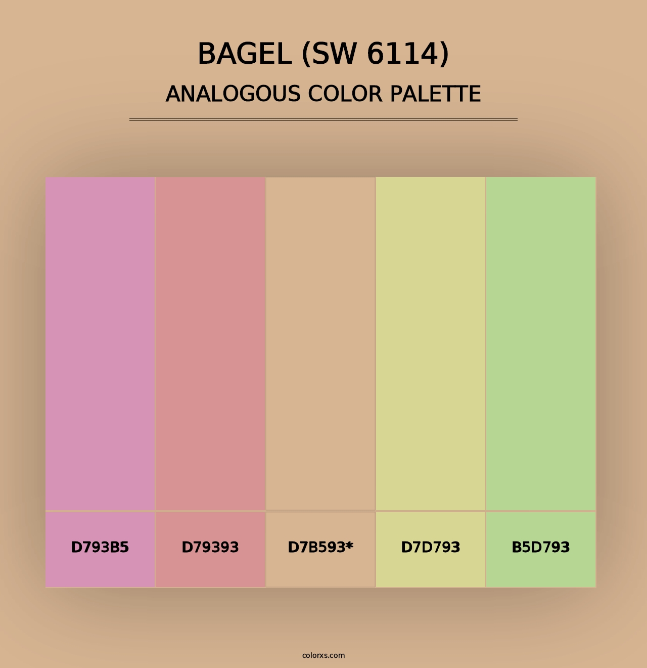 Bagel (SW 6114) - Analogous Color Palette