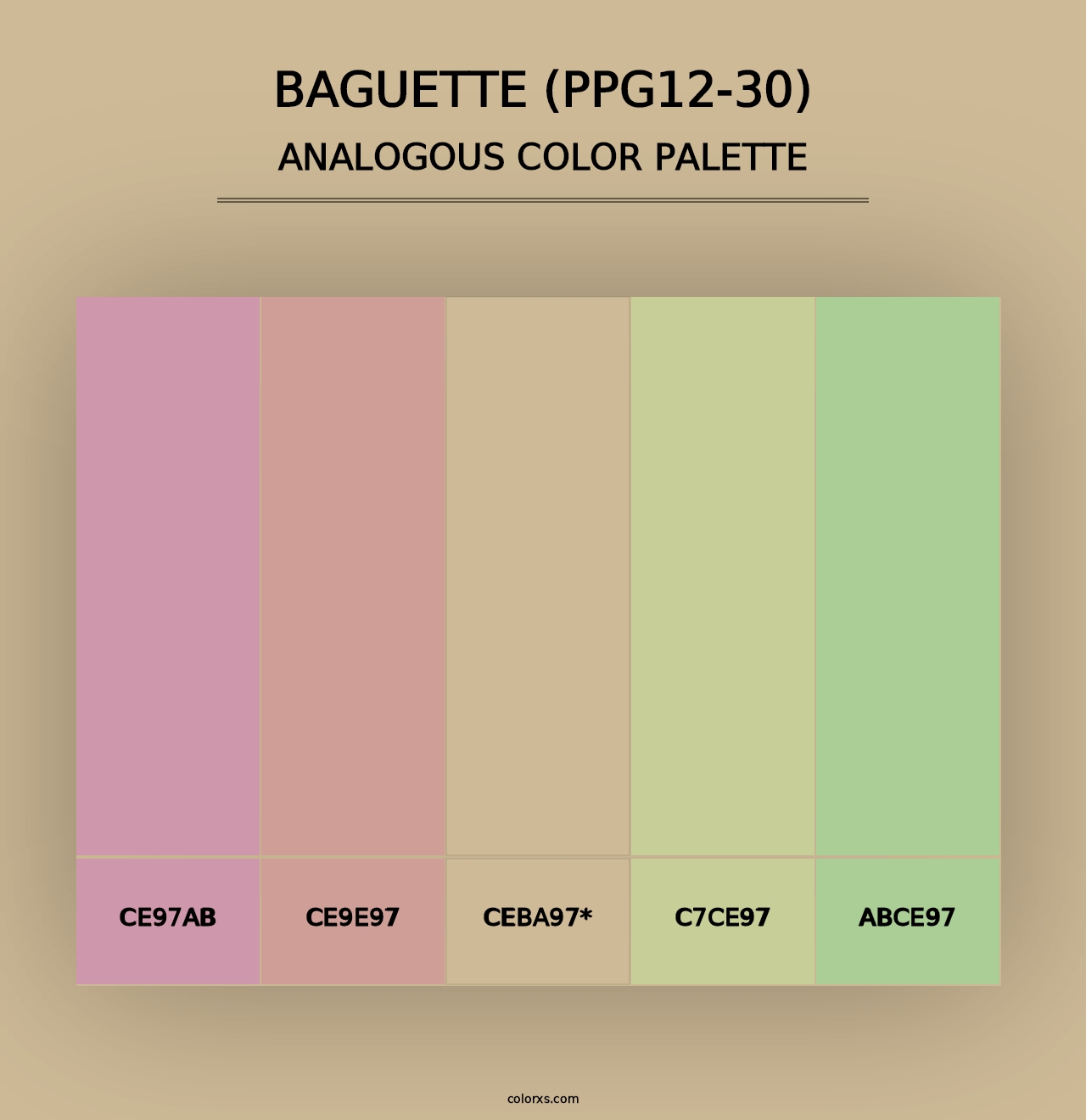 Baguette (PPG12-30) - Analogous Color Palette