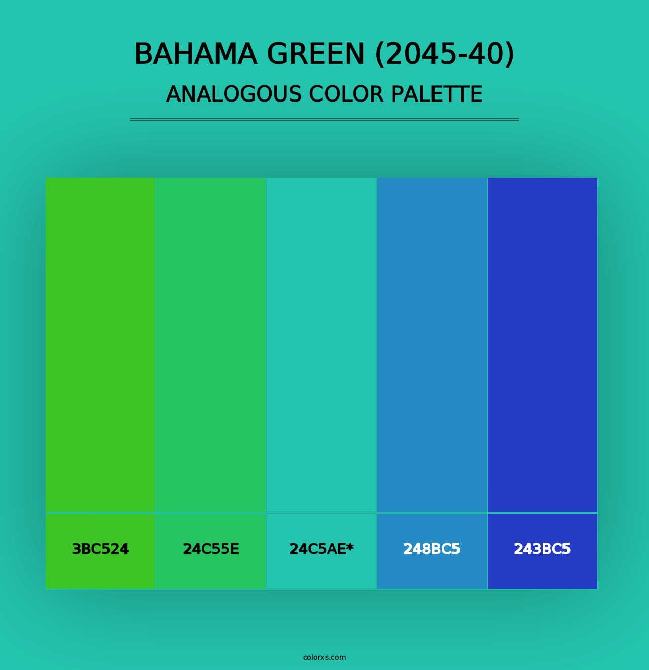 Bahama Green (2045-40) - Analogous Color Palette