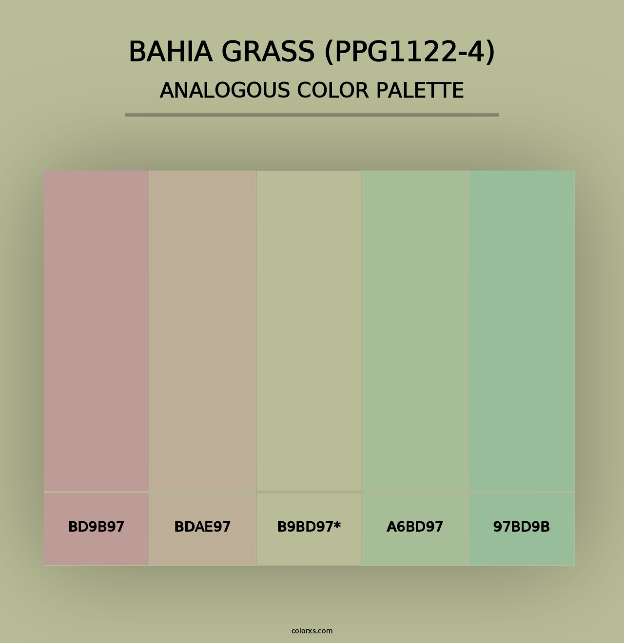 Bahia Grass (PPG1122-4) - Analogous Color Palette