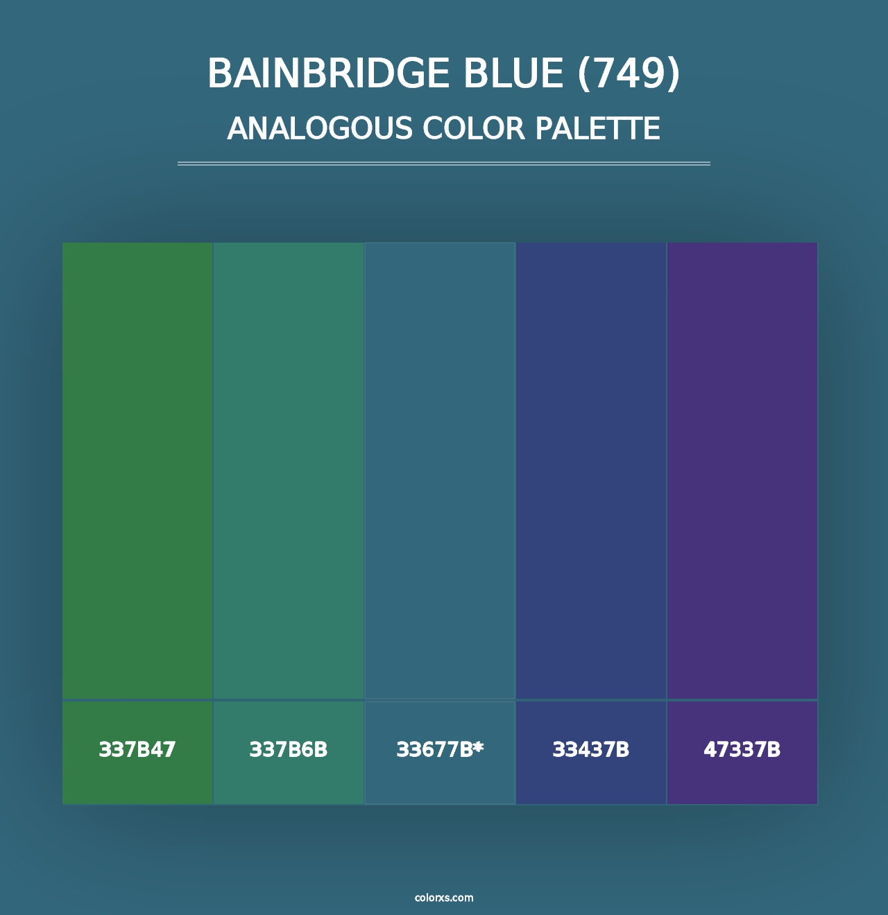 Bainbridge Blue (749) - Analogous Color Palette