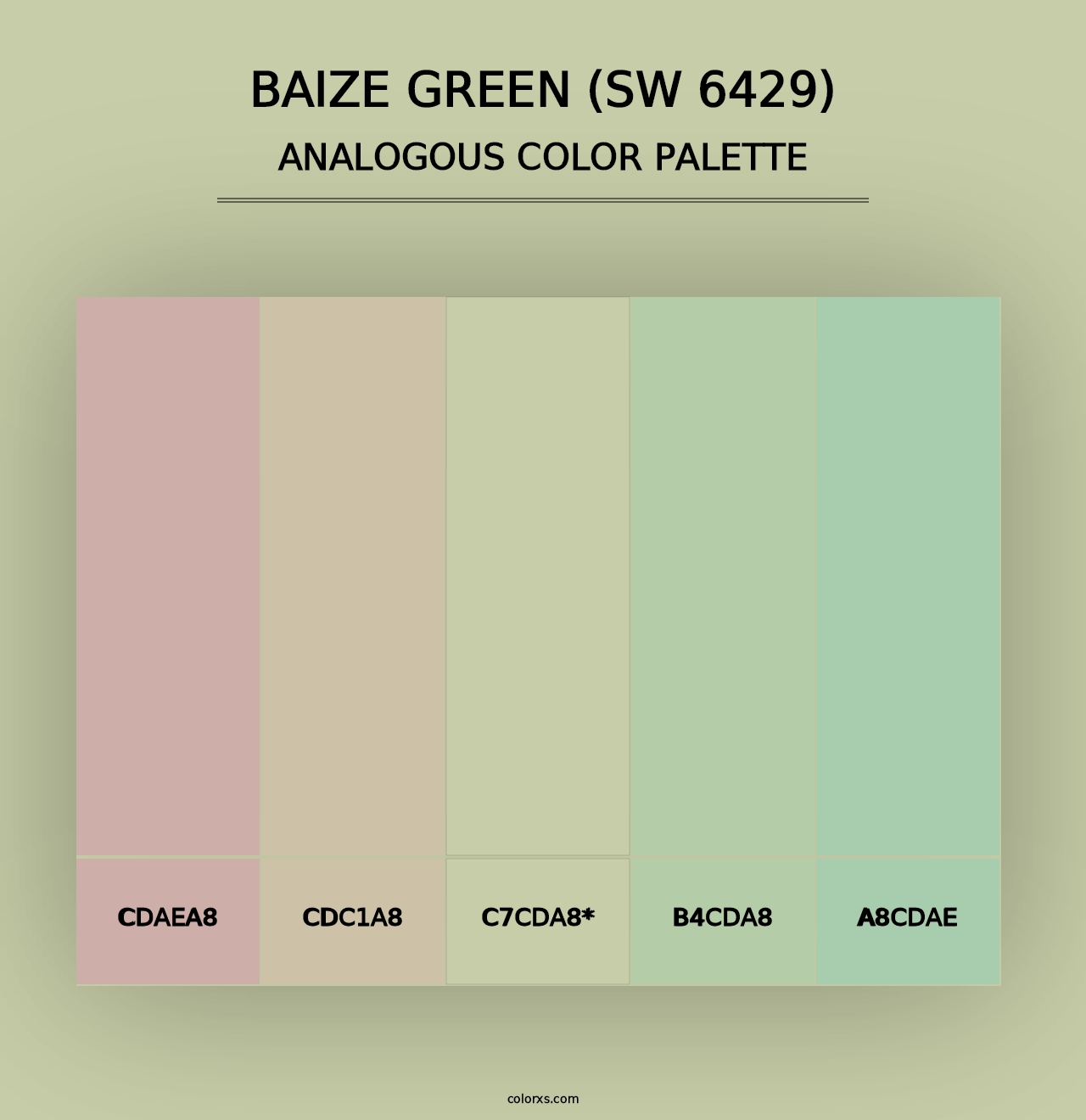 Baize Green (SW 6429) - Analogous Color Palette