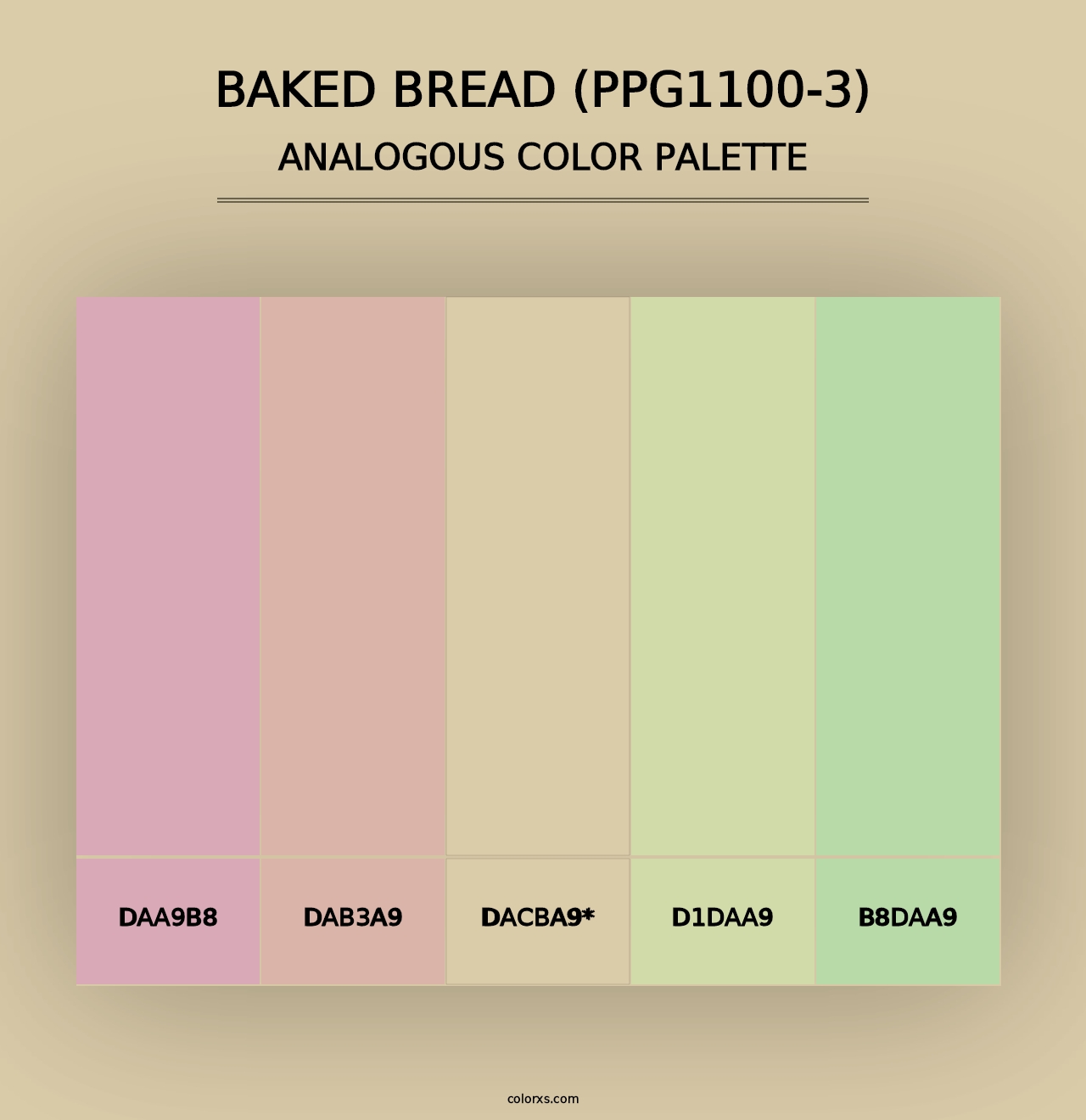 Baked Bread (PPG1100-3) - Analogous Color Palette