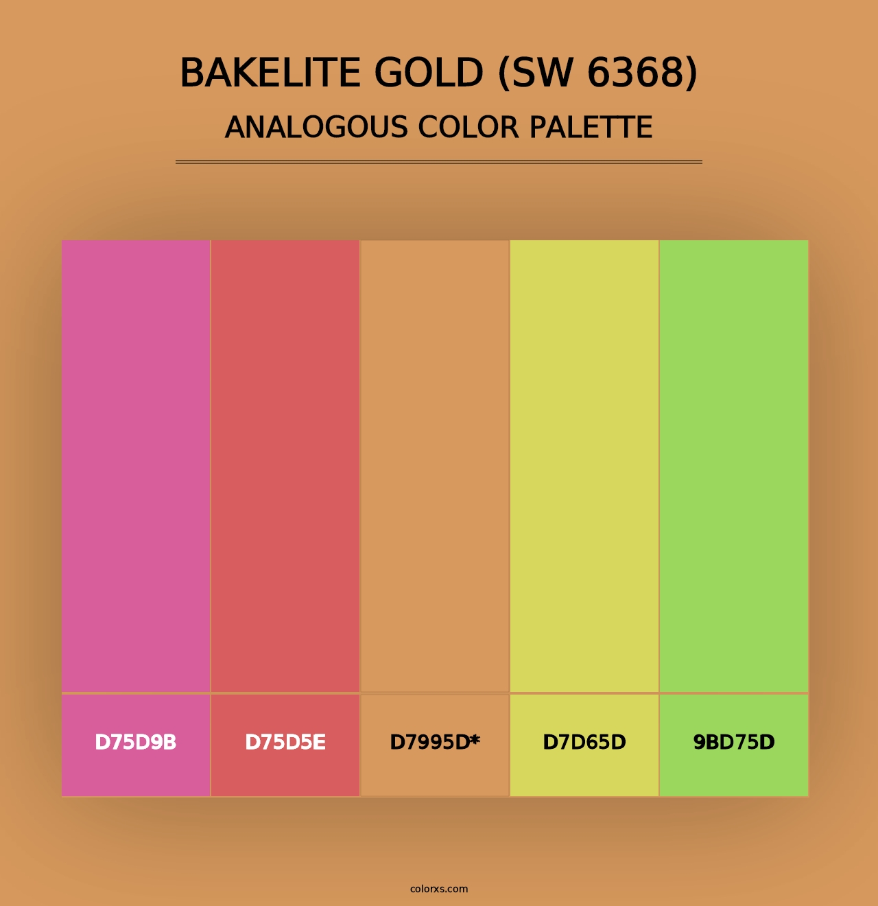 Bakelite Gold (SW 6368) - Analogous Color Palette