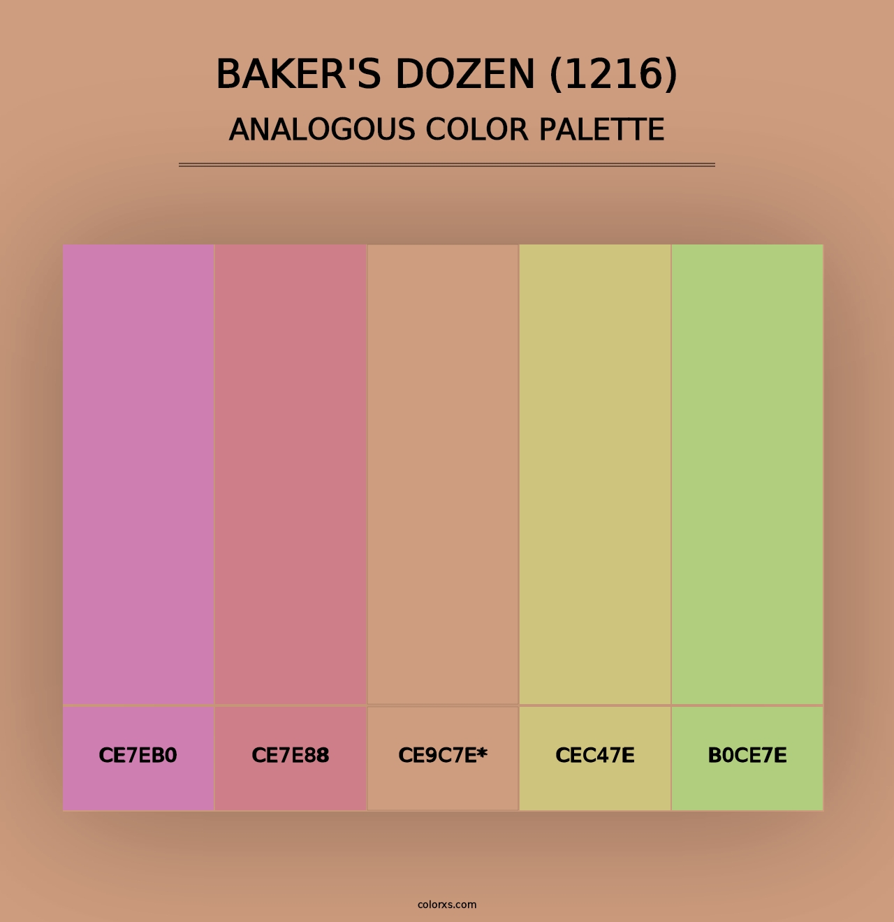 Baker's Dozen (1216) - Analogous Color Palette