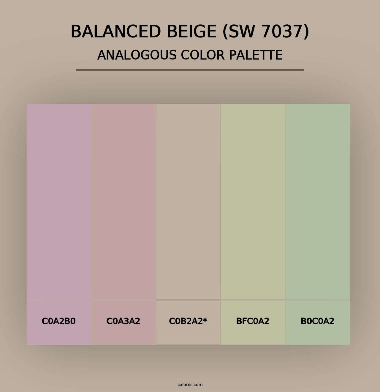 Balanced Beige (SW 7037) - Analogous Color Palette