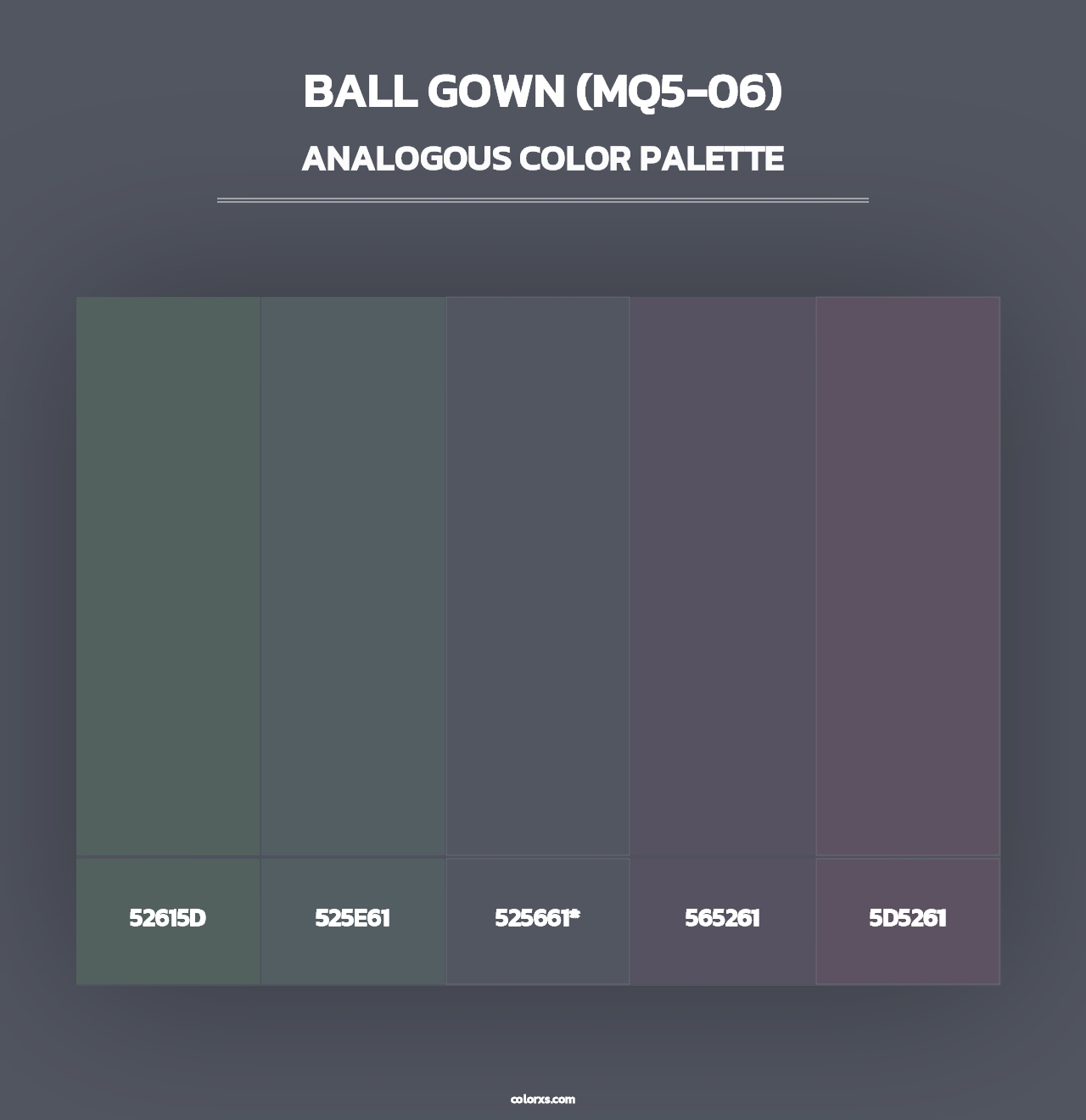 Ball Gown (MQ5-06) - Analogous Color Palette