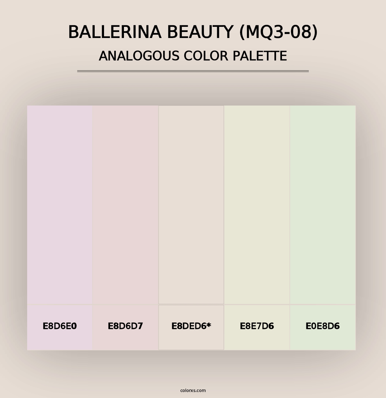 Ballerina Beauty (MQ3-08) - Analogous Color Palette