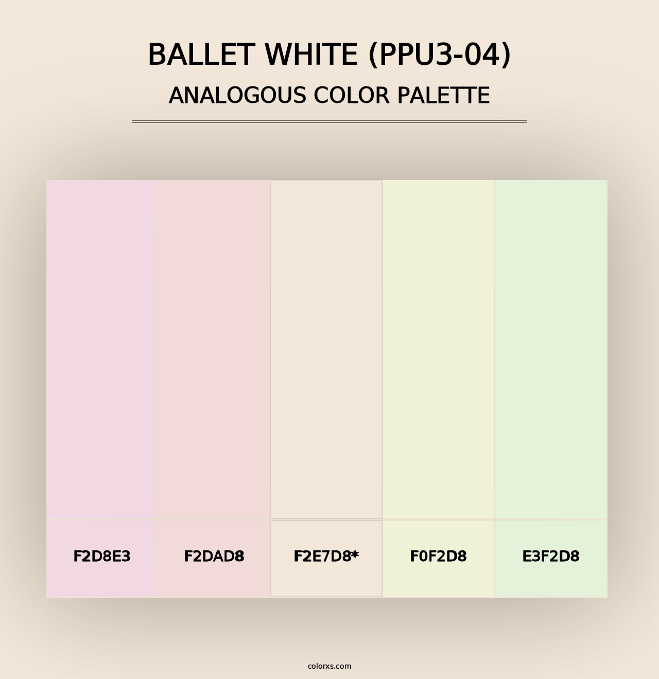 Ballet White (PPU3-04) - Analogous Color Palette