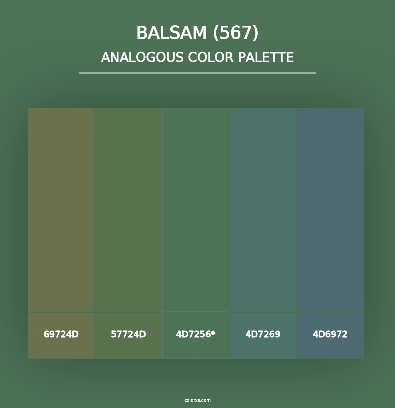 Balsam (567) - Analogous Color Palette