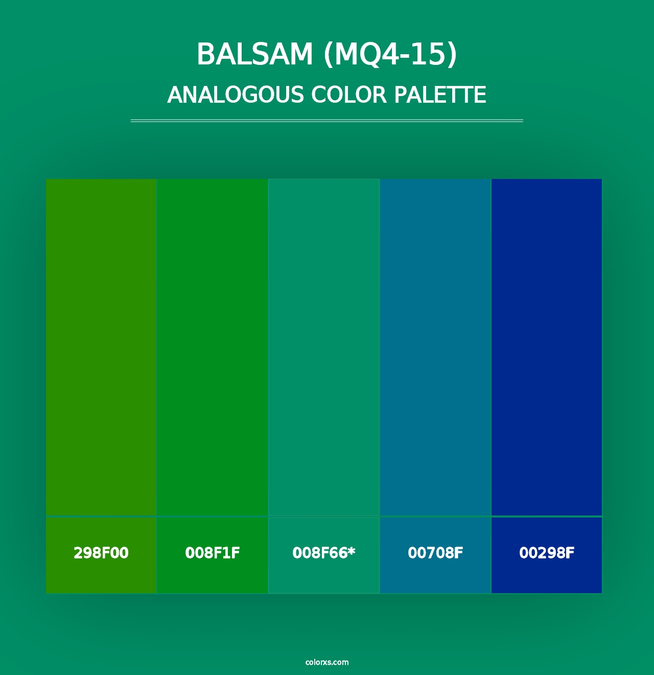 Balsam (MQ4-15) - Analogous Color Palette