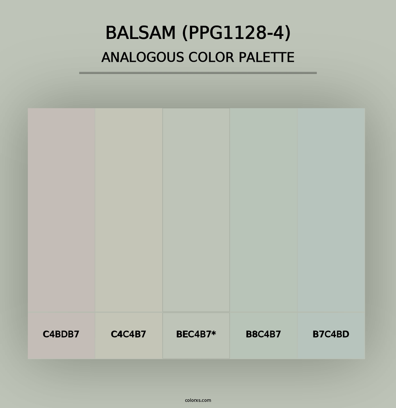 Balsam (PPG1128-4) - Analogous Color Palette