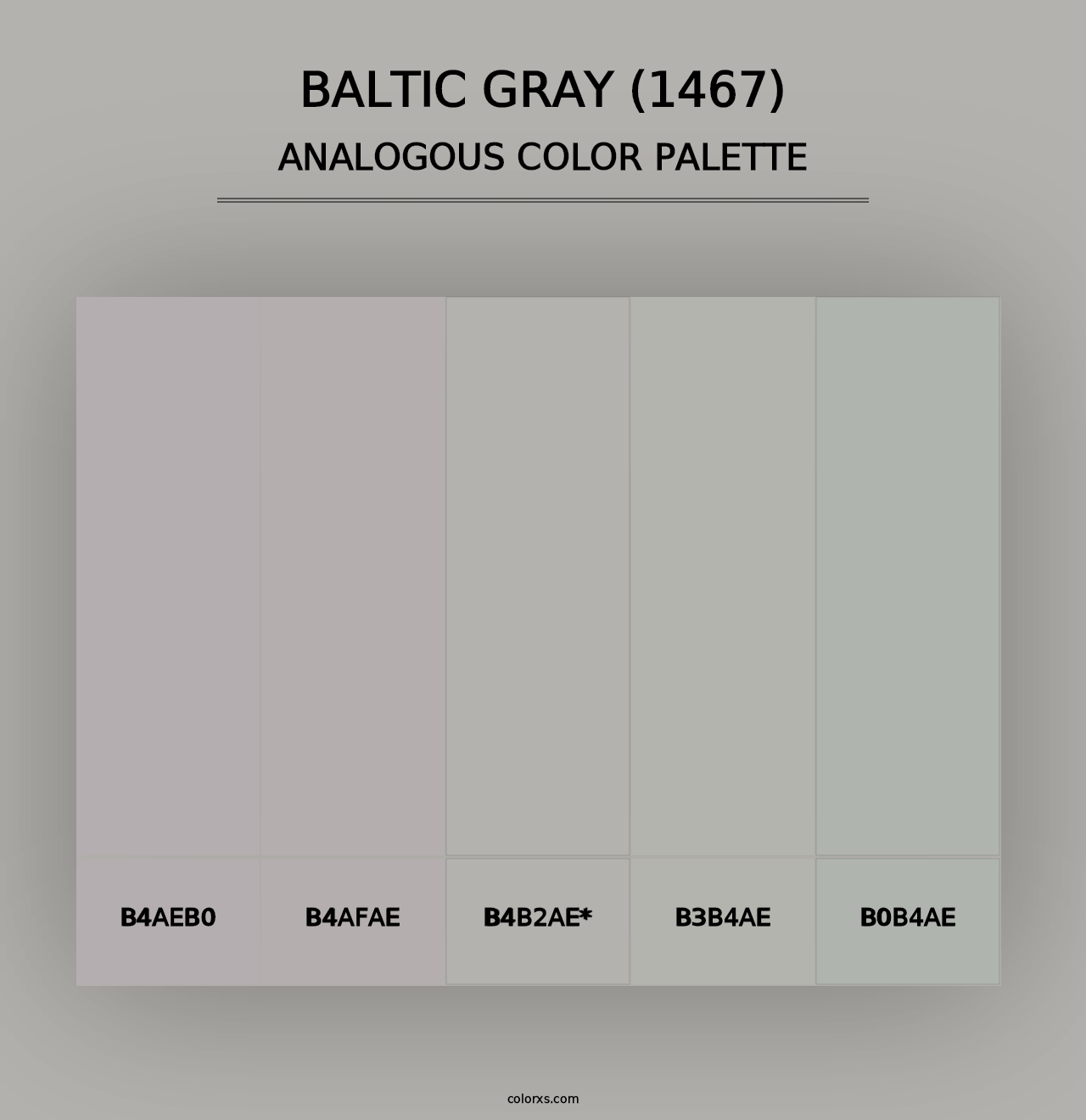 Baltic Gray (1467) - Analogous Color Palette