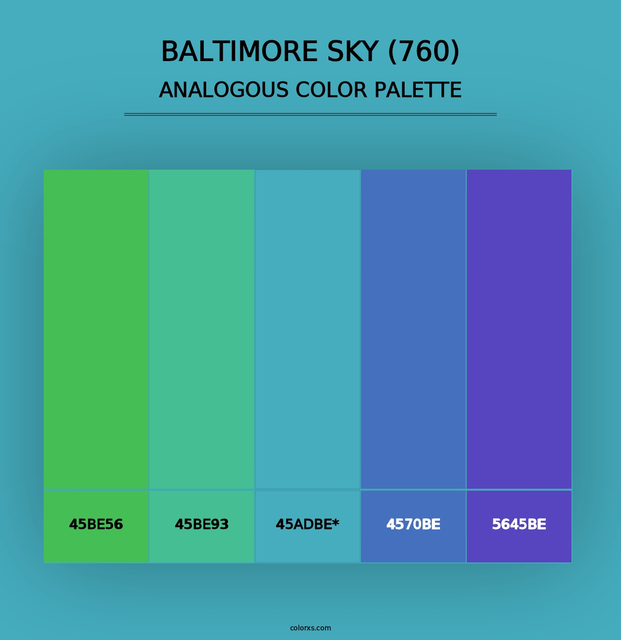 Baltimore Sky (760) - Analogous Color Palette