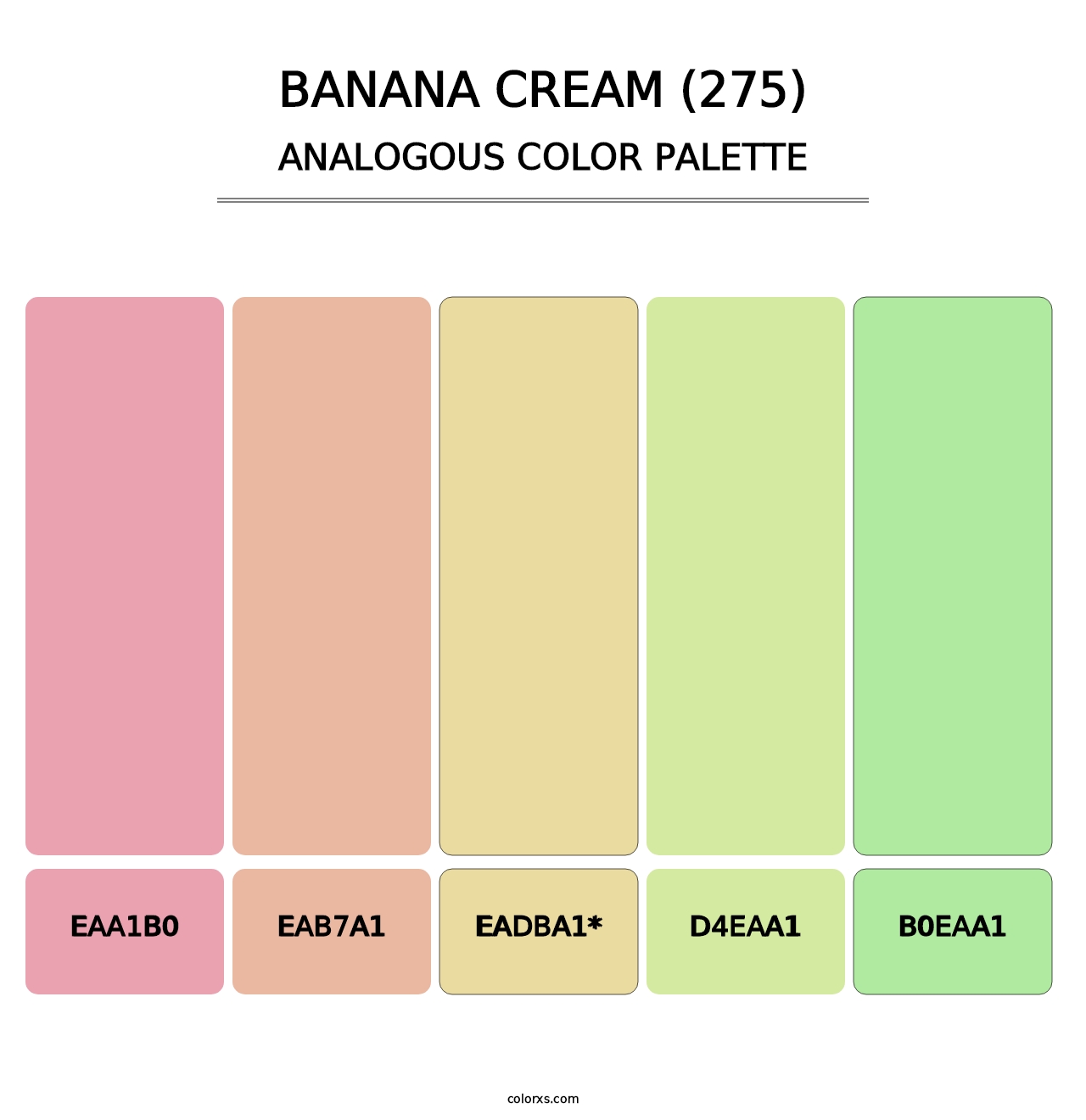 Banana Cream (275) - Analogous Color Palette