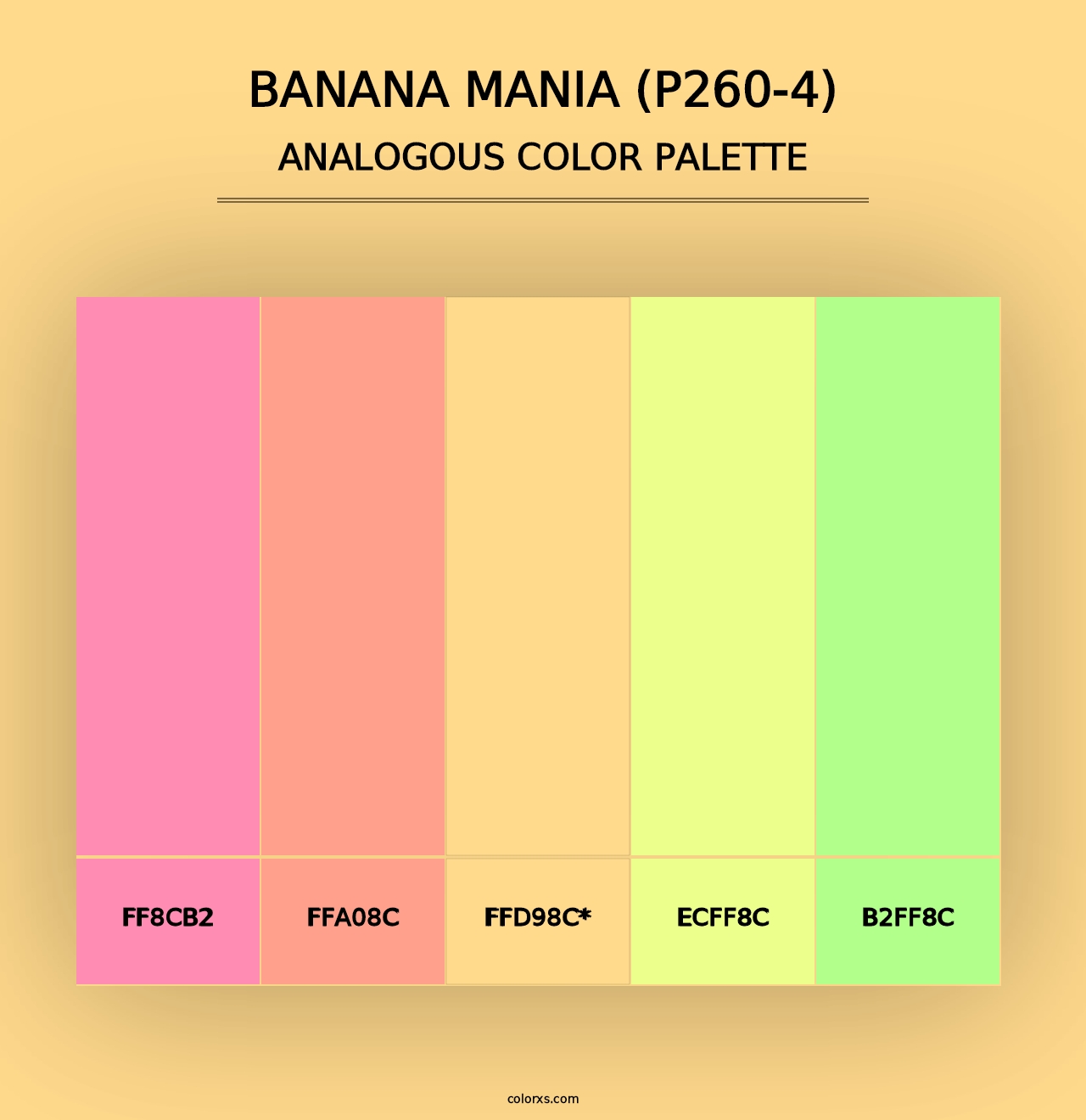 Banana Mania (P260-4) - Analogous Color Palette