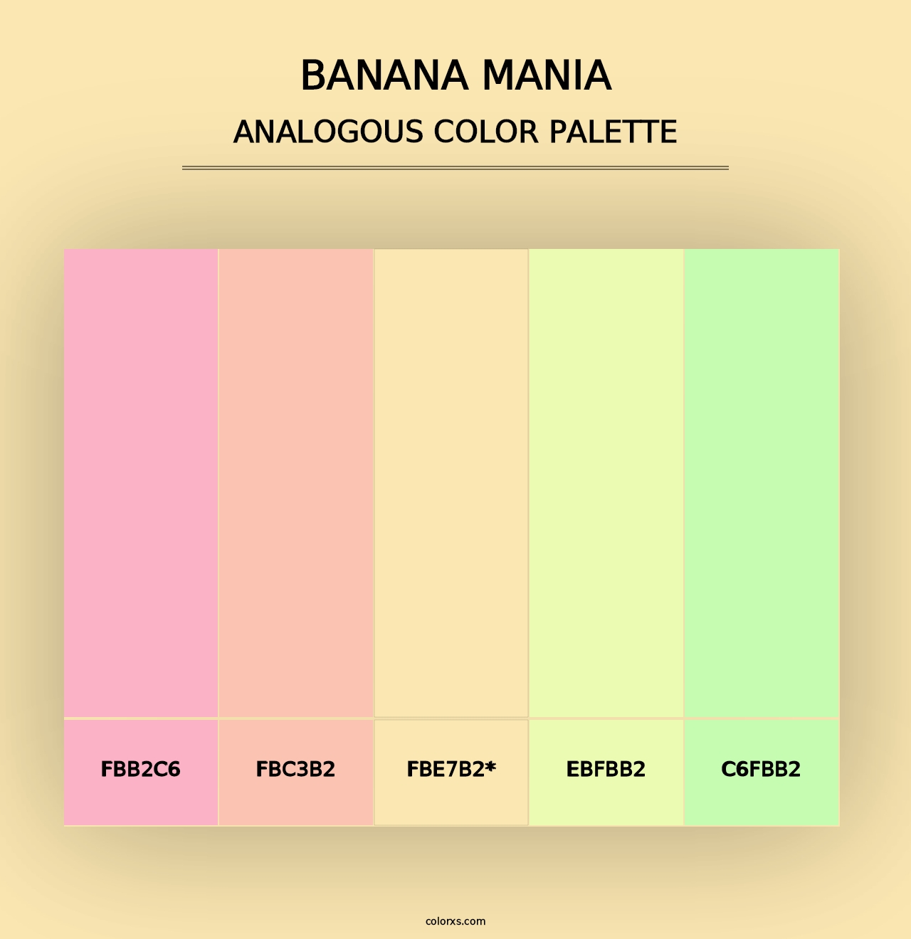 Banana Mania - Analogous Color Palette