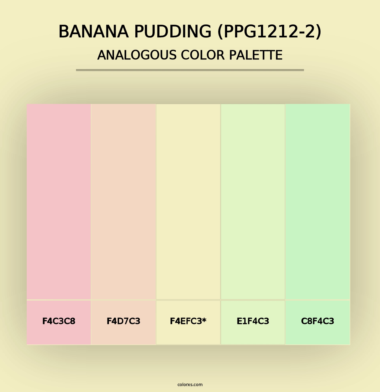 Banana Pudding (PPG1212-2) - Analogous Color Palette