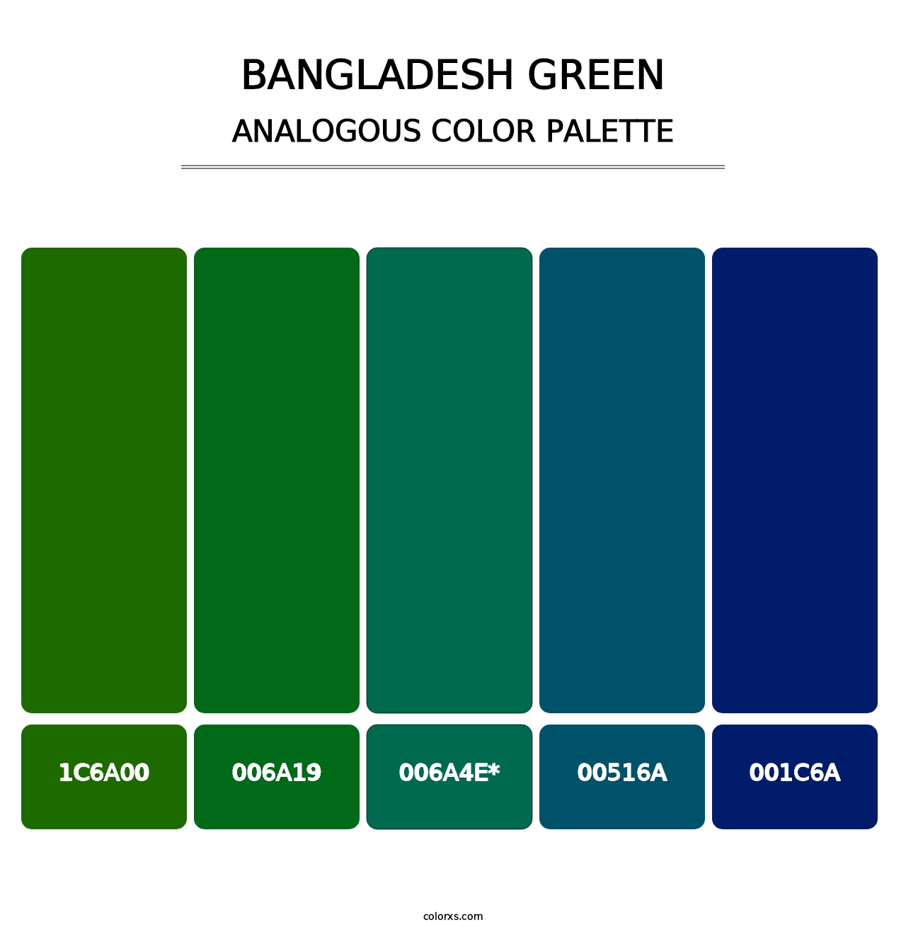 Bangladesh Green - Analogous Color Palette