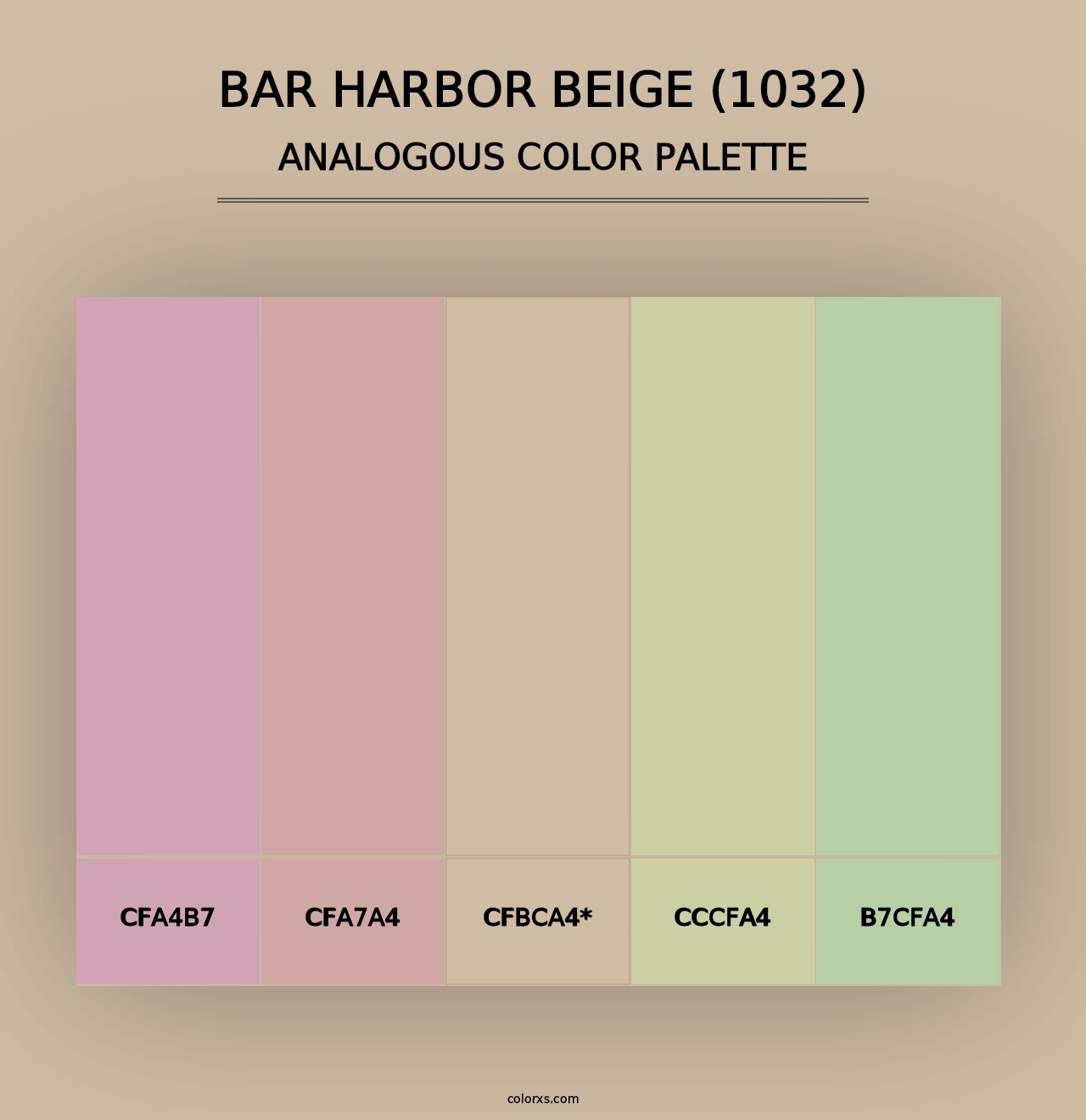 Bar Harbor Beige (1032) - Analogous Color Palette