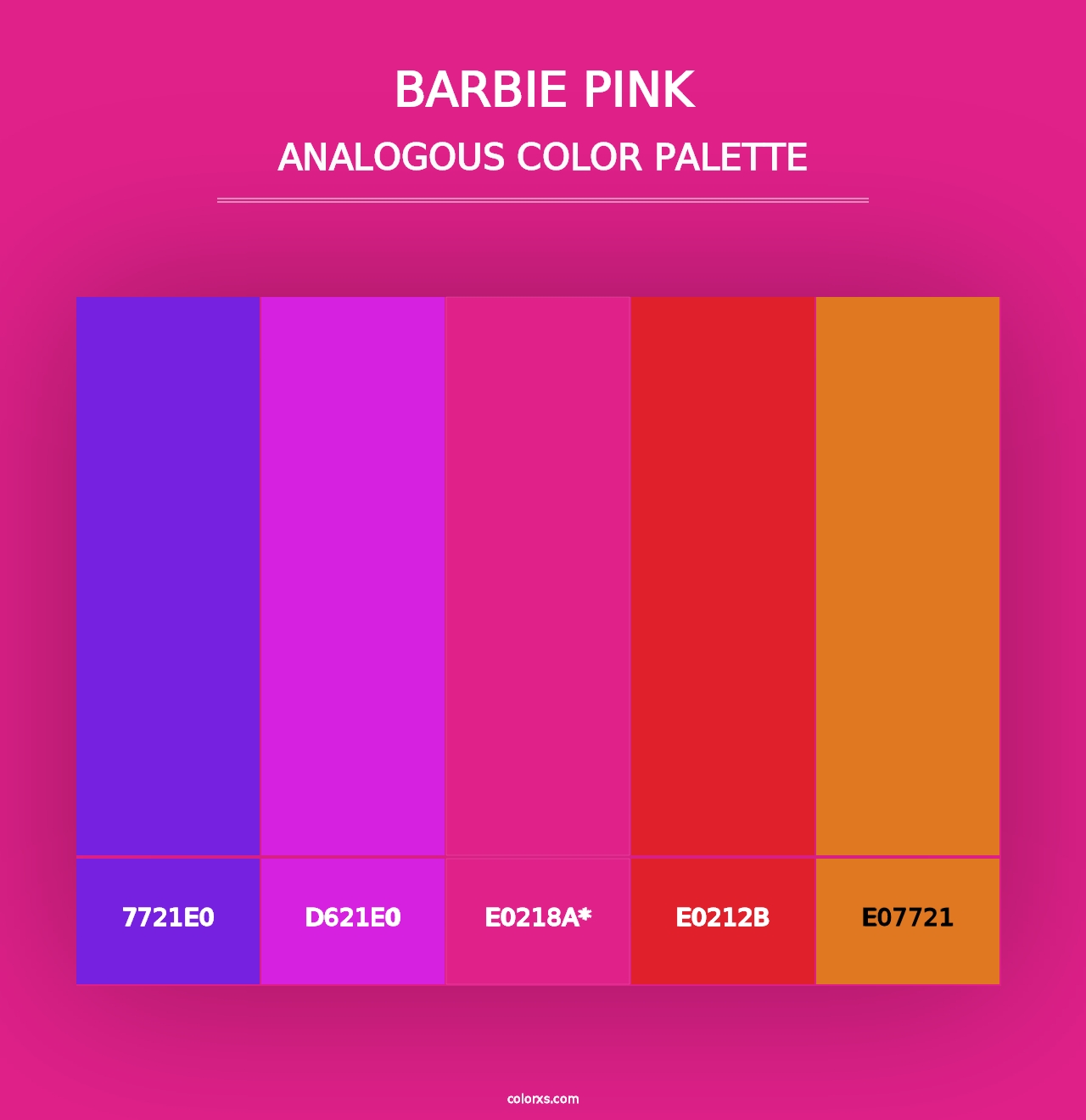 Barbie Pink - Analogous Color Palette