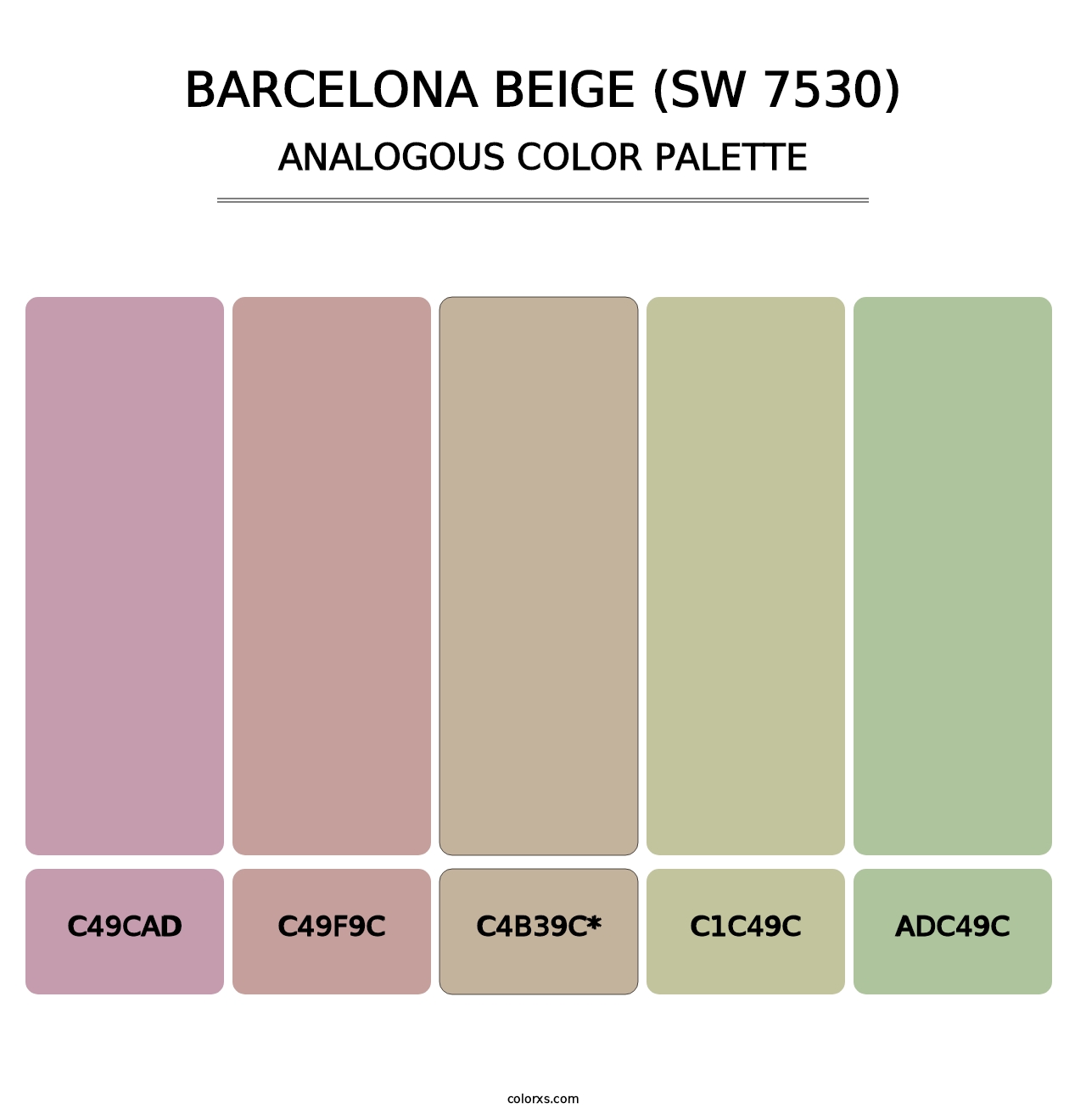 Barcelona Beige (SW 7530) - Analogous Color Palette