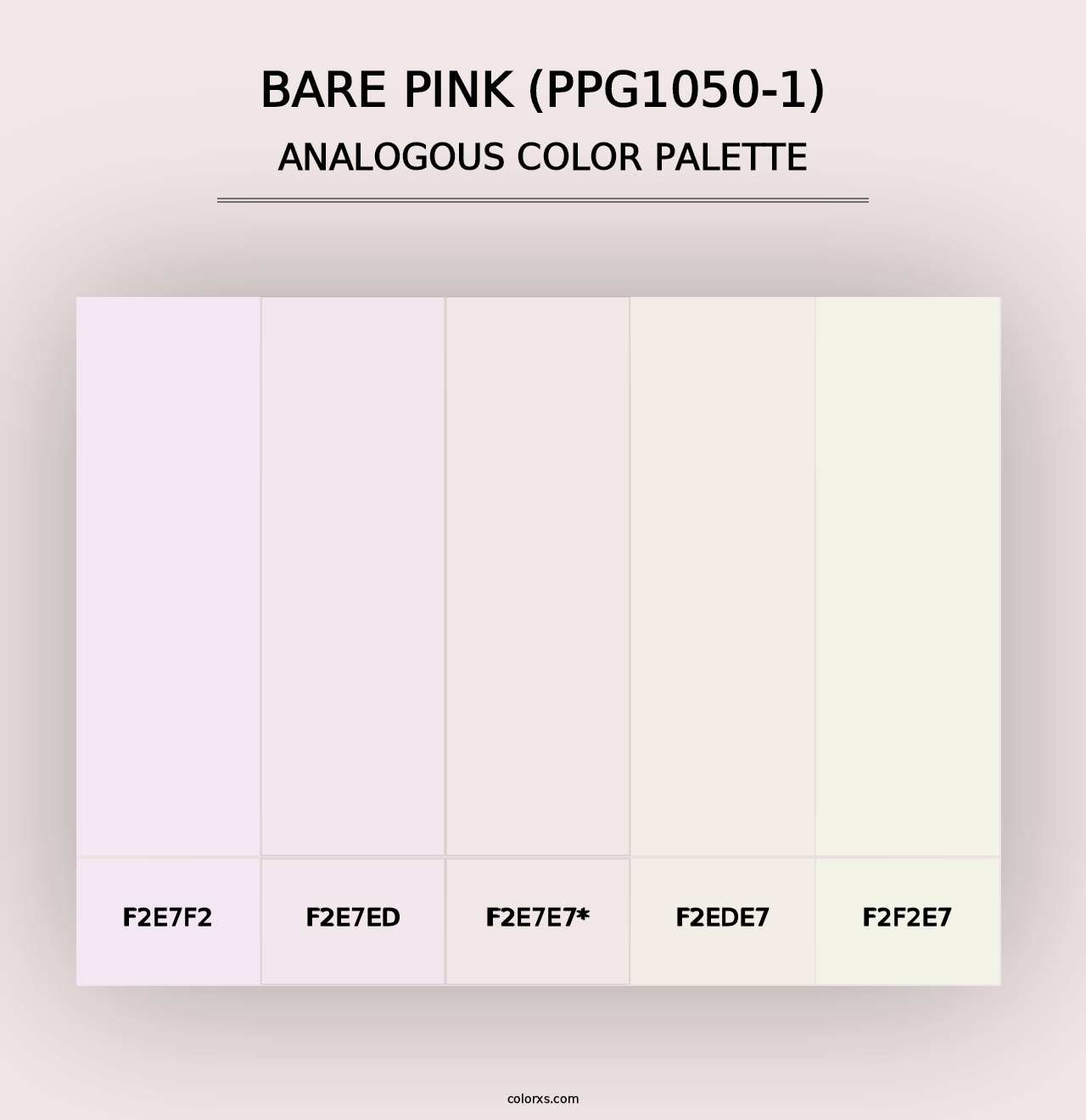 Bare Pink (PPG1050-1) - Analogous Color Palette