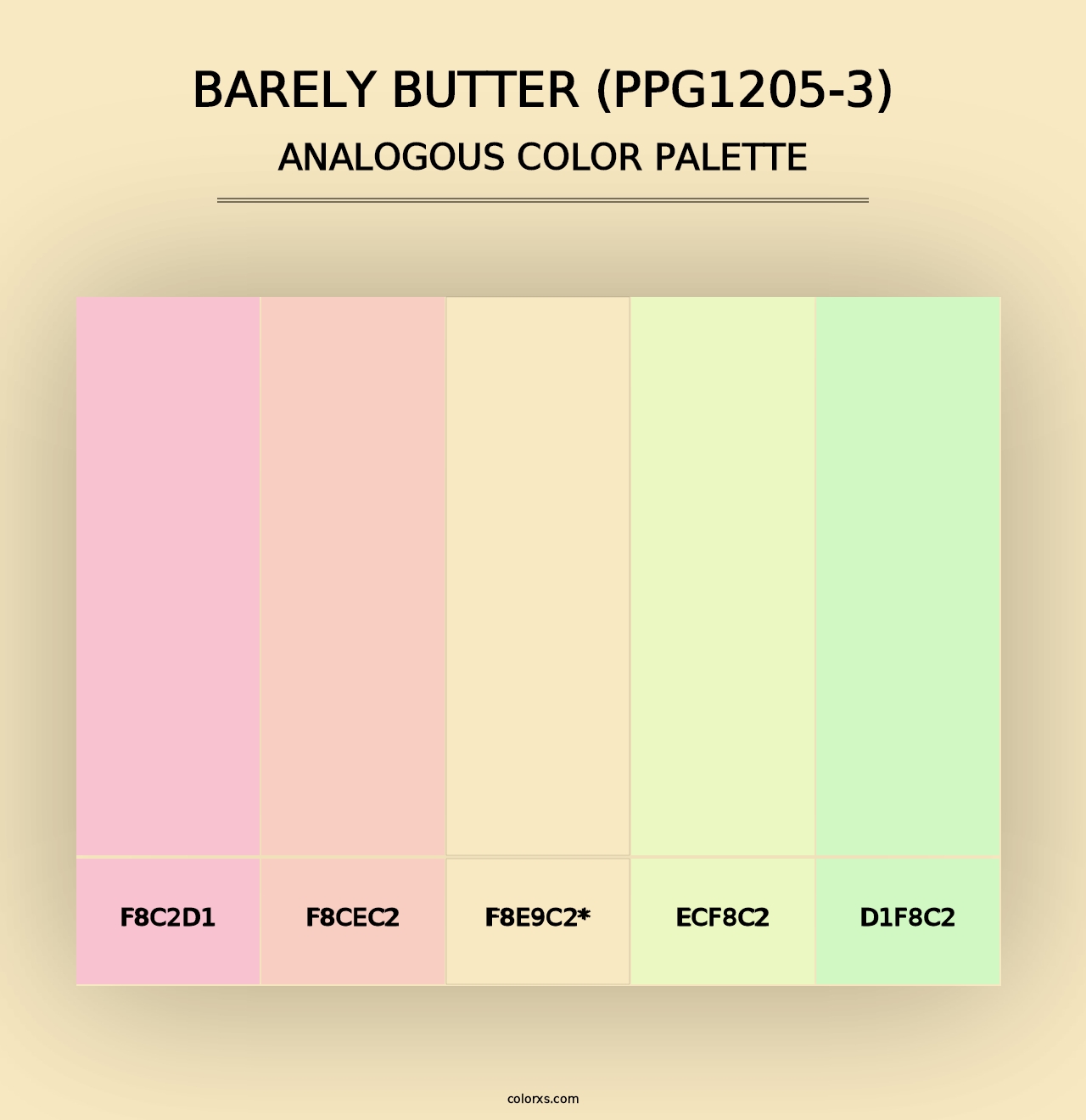 Barely Butter (PPG1205-3) - Analogous Color Palette