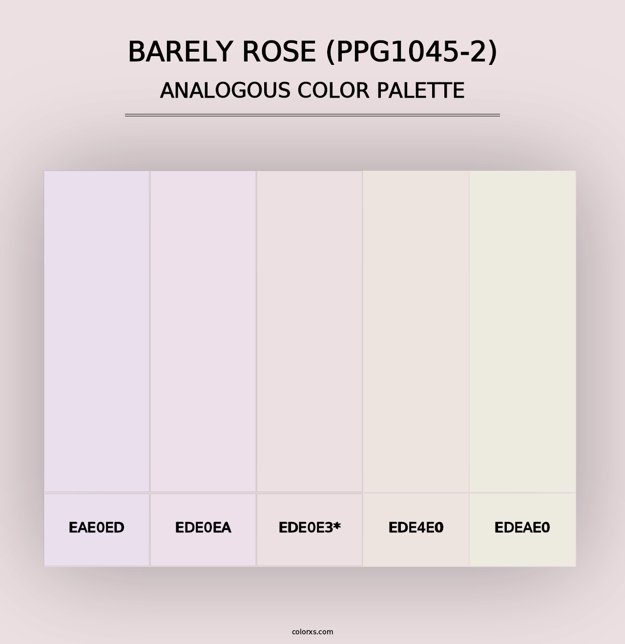 Barely Rose (PPG1045-2) - Analogous Color Palette