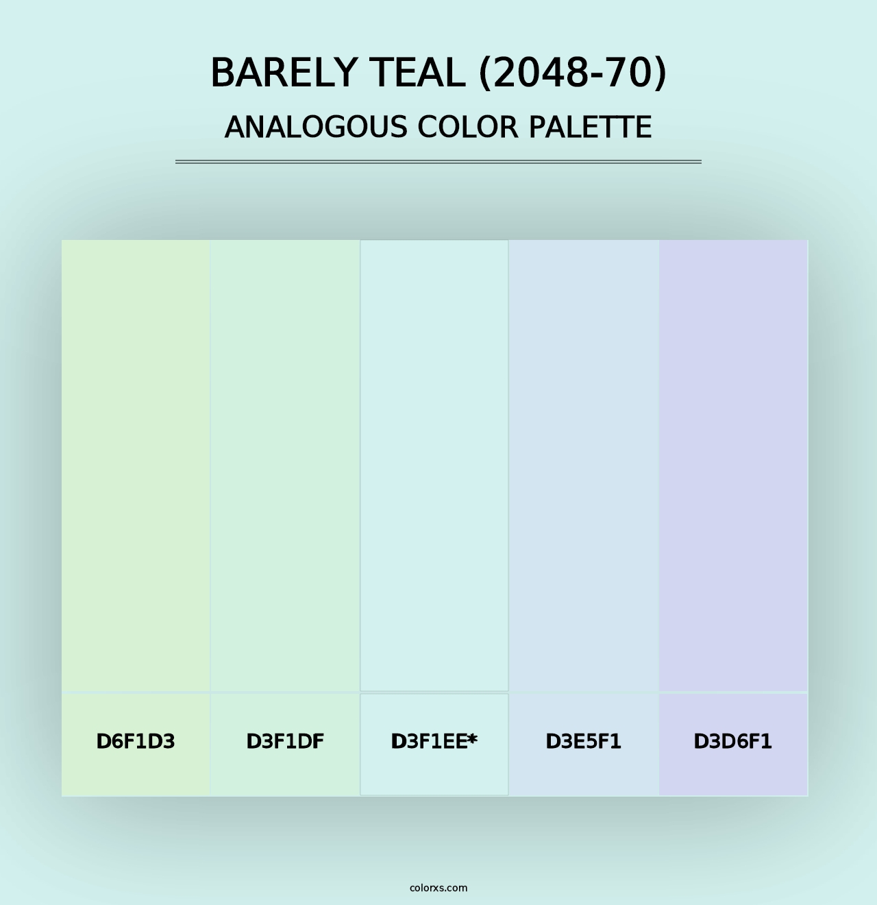 Barely Teal (2048-70) - Analogous Color Palette