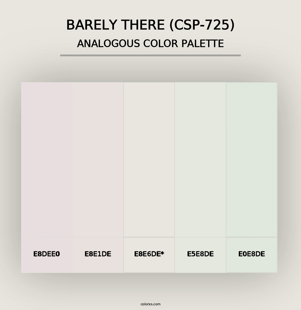 Barely There (CSP-725) - Analogous Color Palette