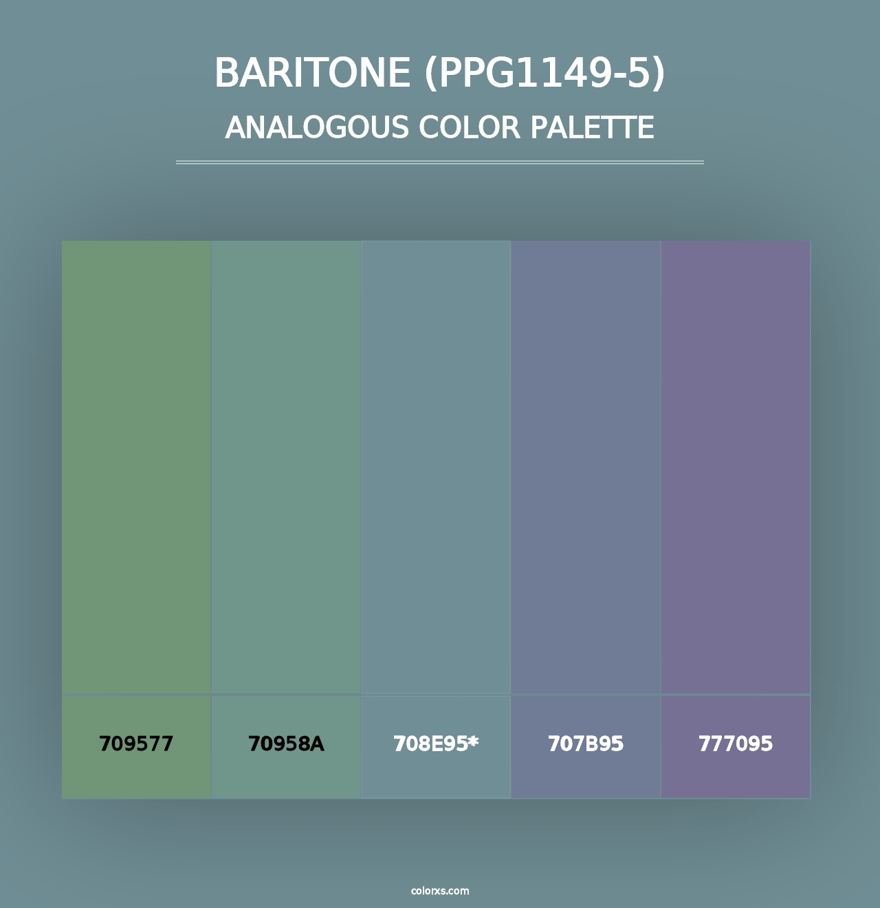 Baritone (PPG1149-5) - Analogous Color Palette