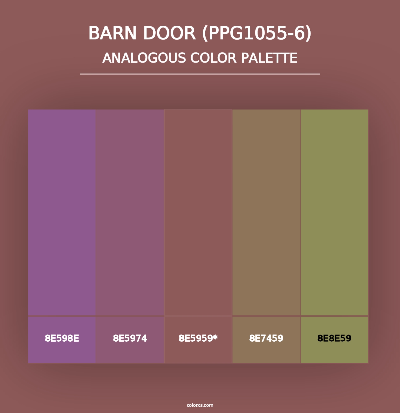 Barn Door (PPG1055-6) - Analogous Color Palette