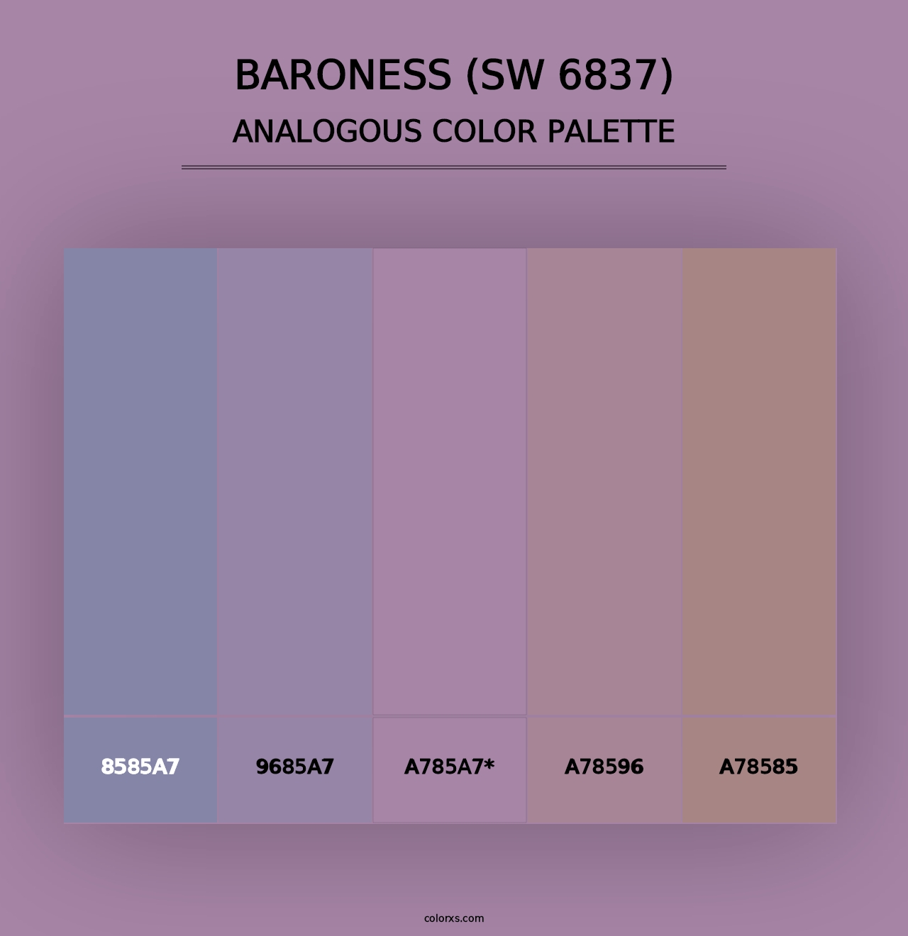 Baroness (SW 6837) - Analogous Color Palette