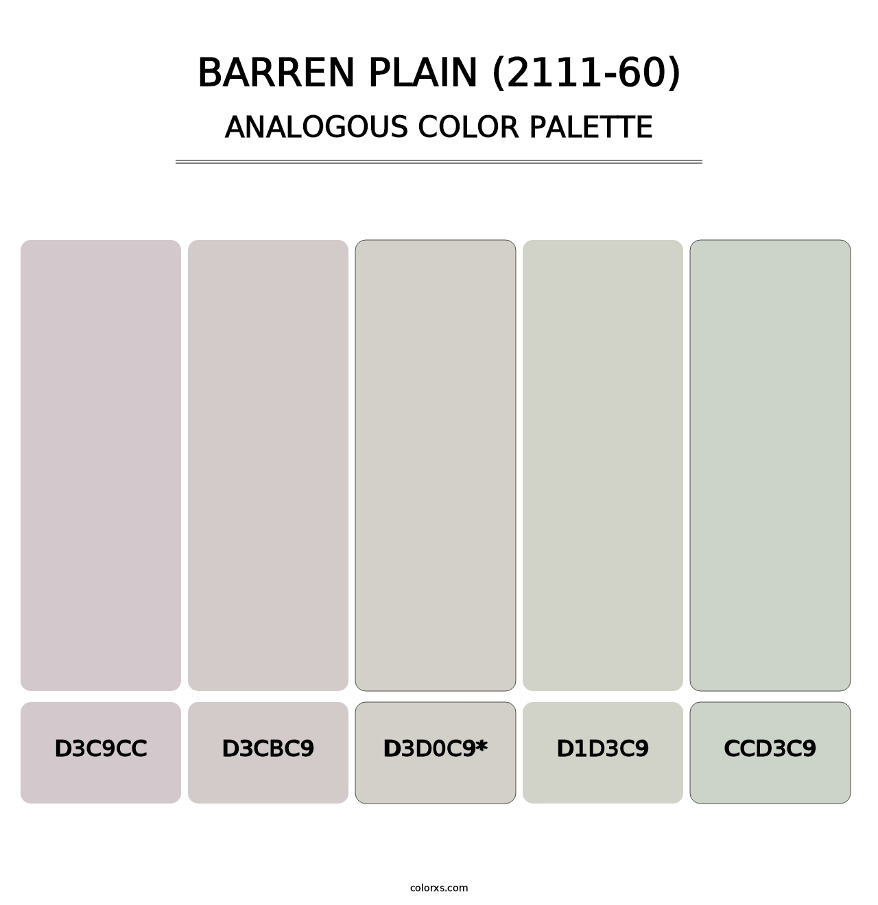 Barren Plain (2111-60) - Analogous Color Palette