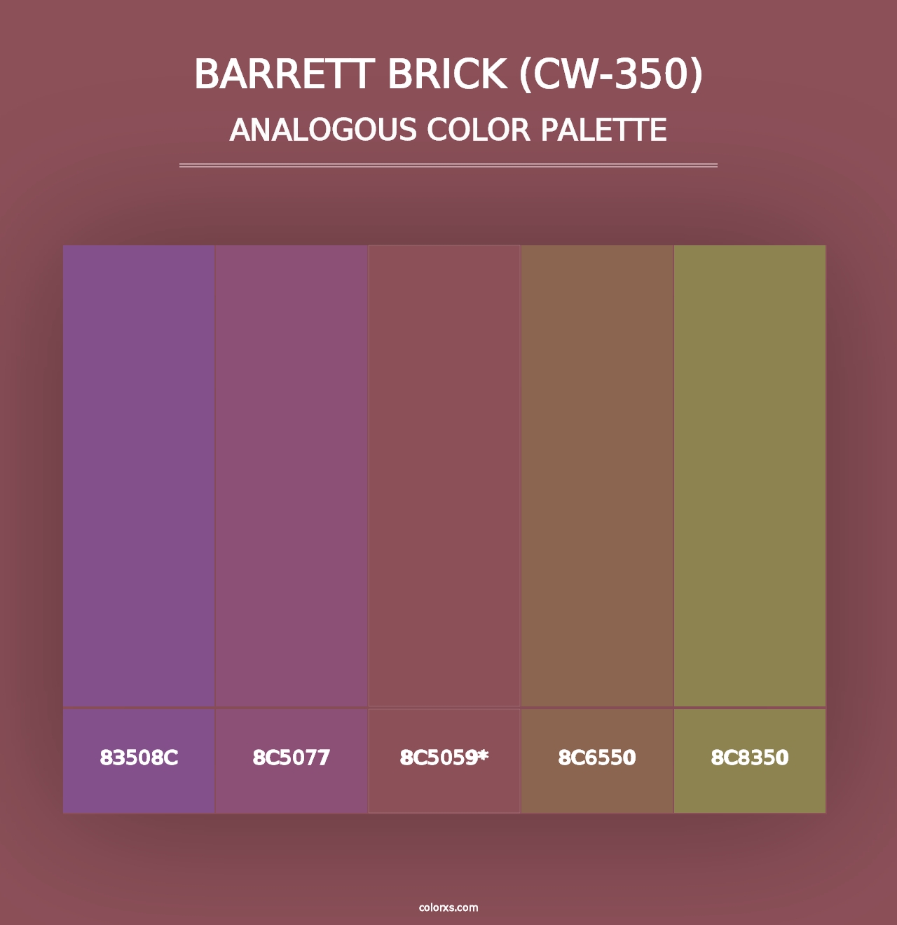 Barrett Brick (CW-350) - Analogous Color Palette