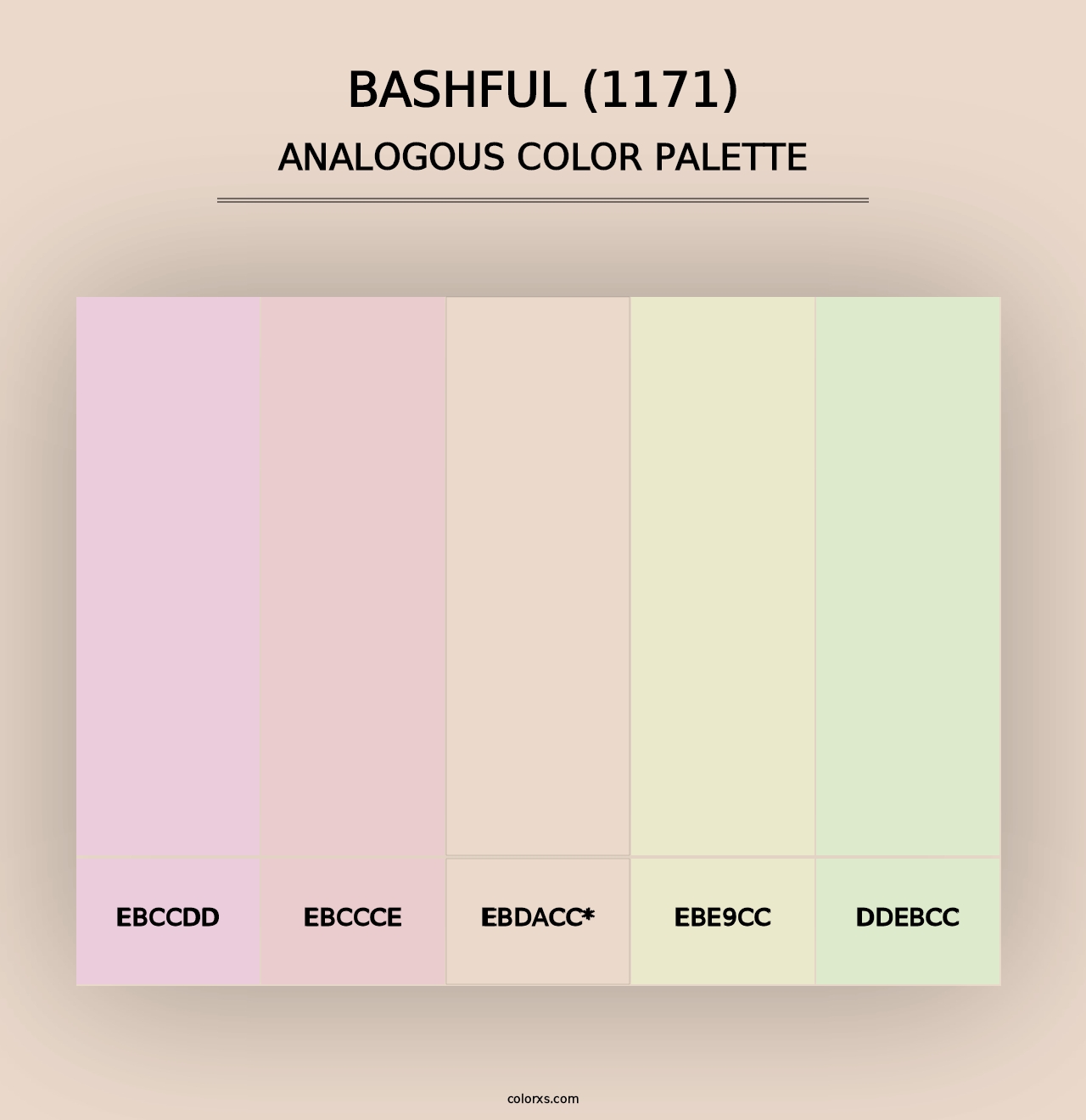 Bashful (1171) - Analogous Color Palette