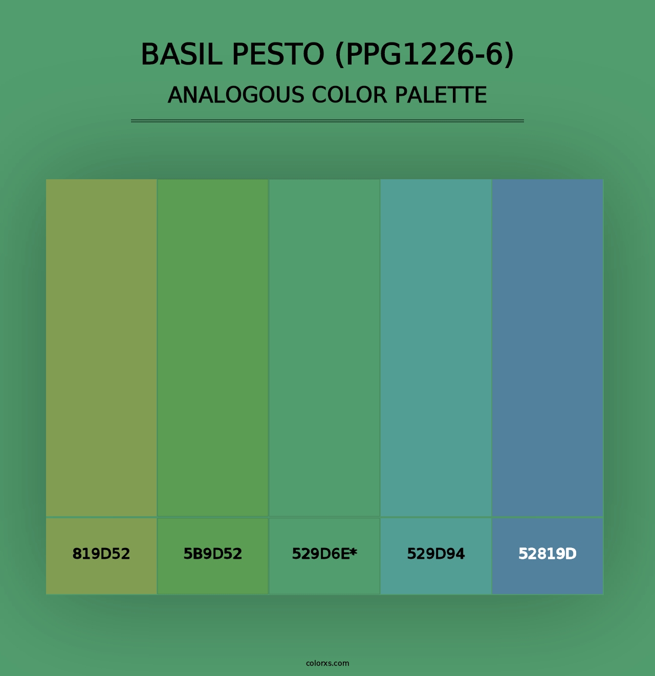 Basil Pesto (PPG1226-6) - Analogous Color Palette