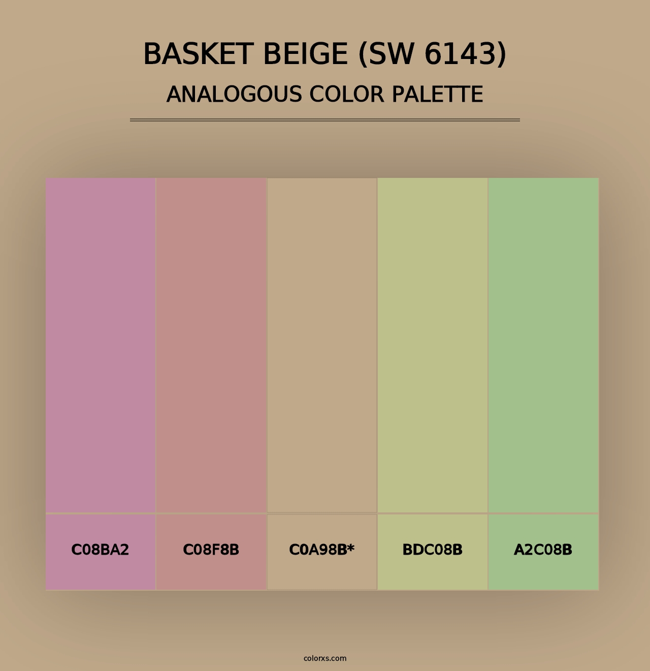 Basket Beige (SW 6143) - Analogous Color Palette