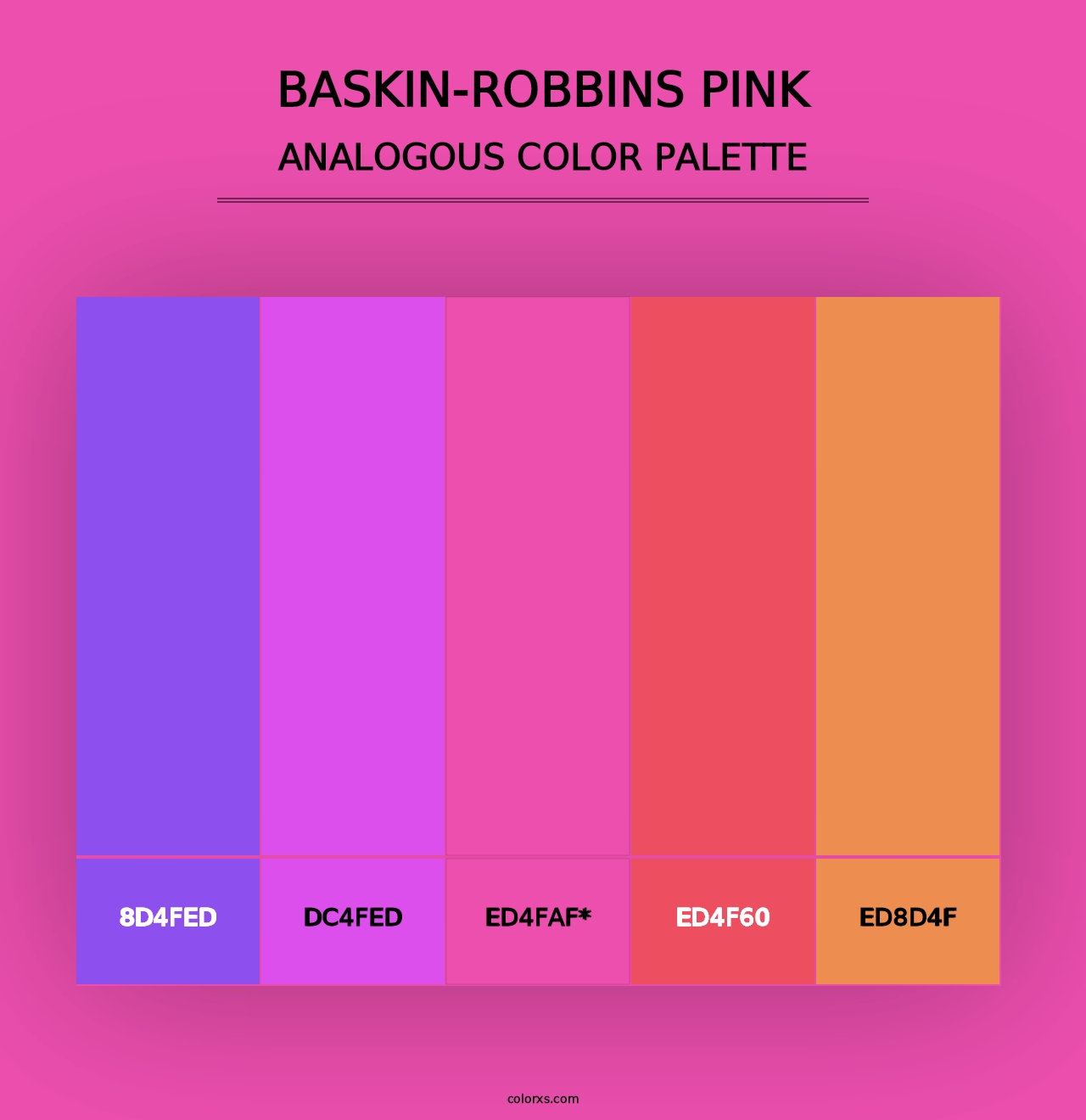 Baskin-Robbins Pink - Analogous Color Palette