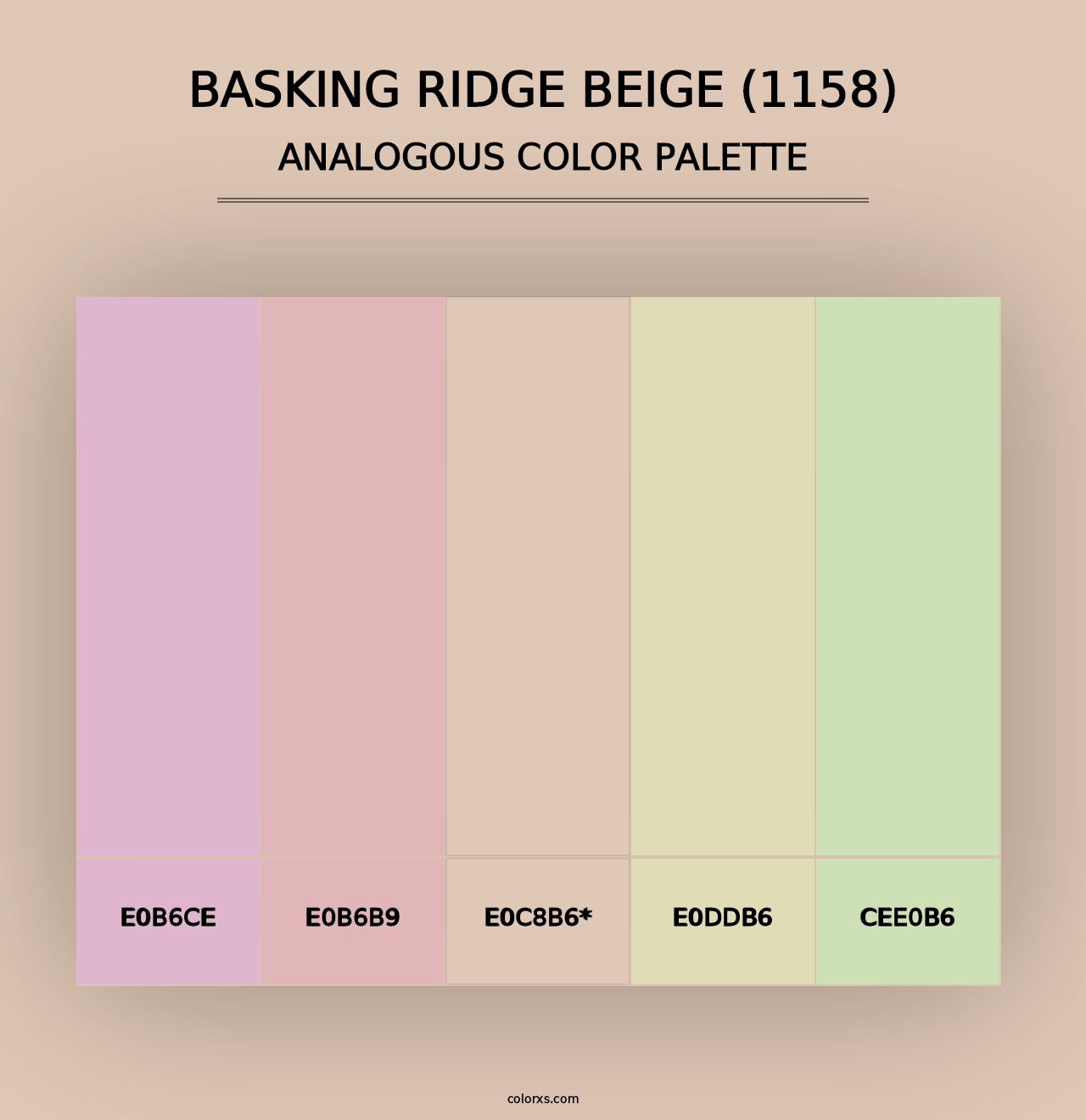 Basking Ridge Beige (1158) - Analogous Color Palette