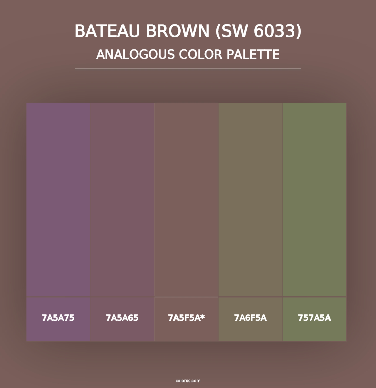 Bateau Brown (SW 6033) - Analogous Color Palette