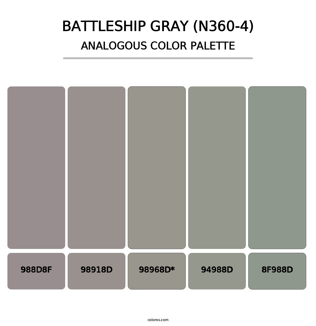 Battleship Gray (N360-4) - Analogous Color Palette