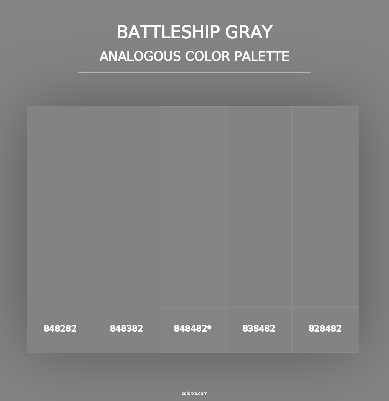 Battleship Gray - Analogous Color Palette