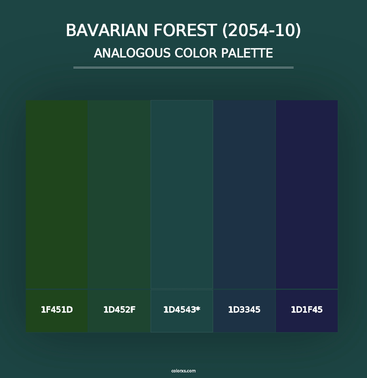 Bavarian Forest (2054-10) - Analogous Color Palette