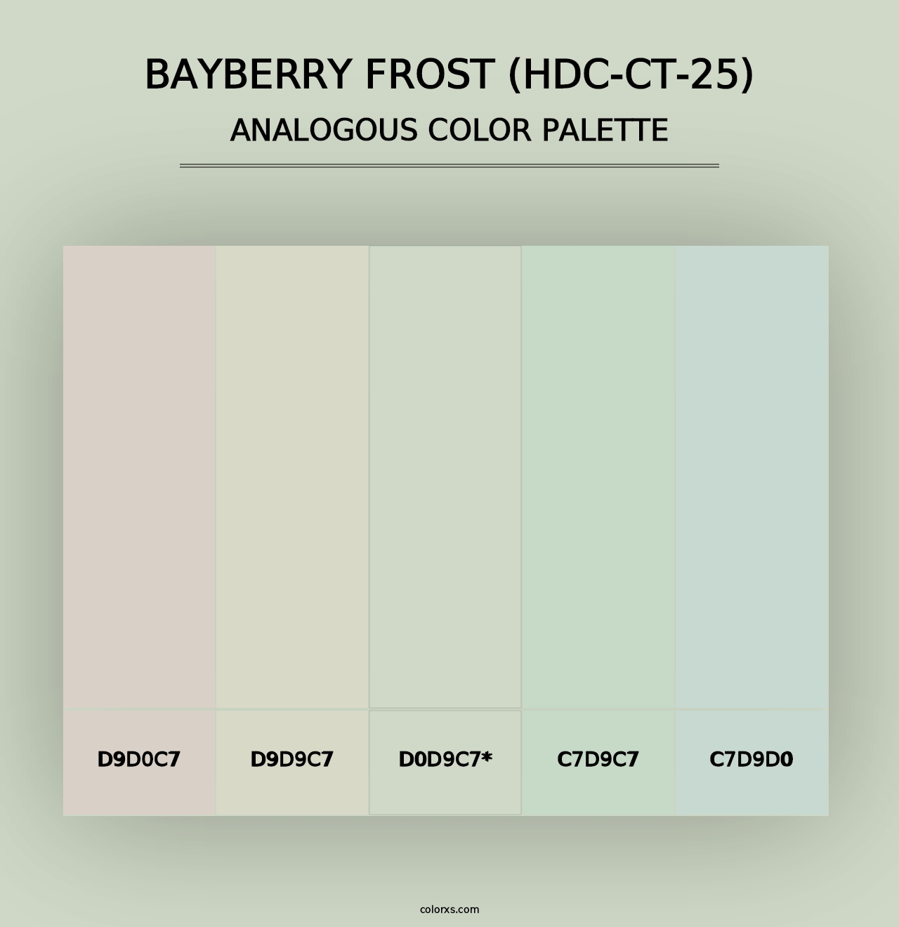 Bayberry Frost (HDC-CT-25) - Analogous Color Palette