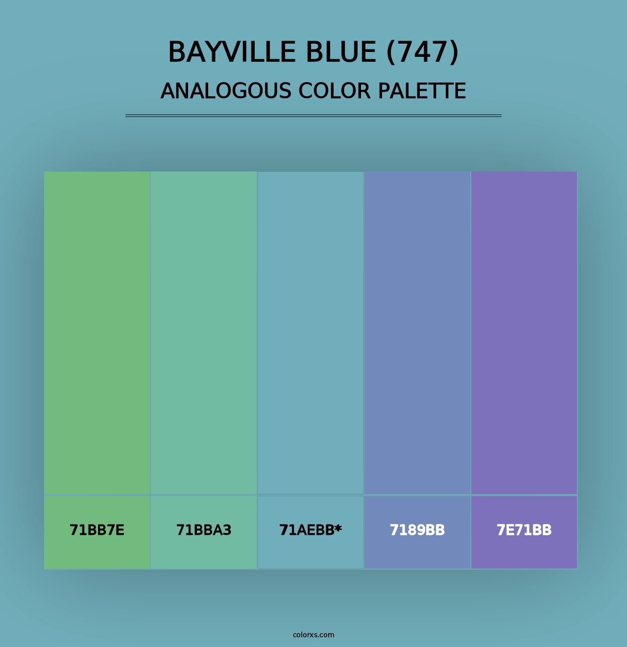 Bayville Blue (747) - Analogous Color Palette