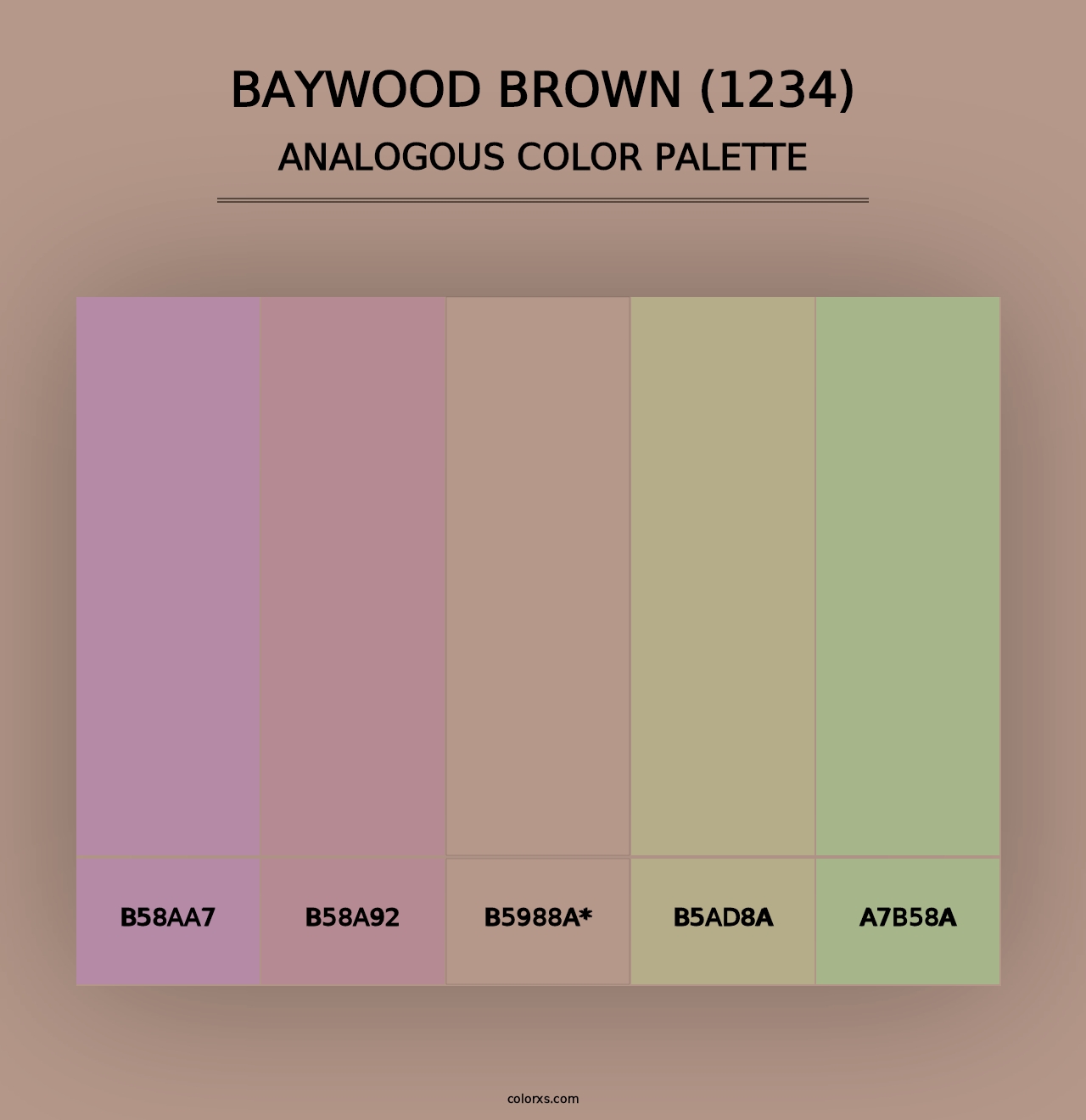 Baywood Brown (1234) - Analogous Color Palette