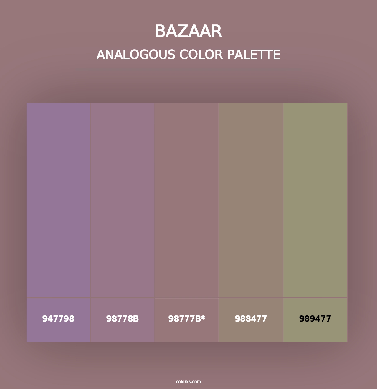 Bazaar - Analogous Color Palette